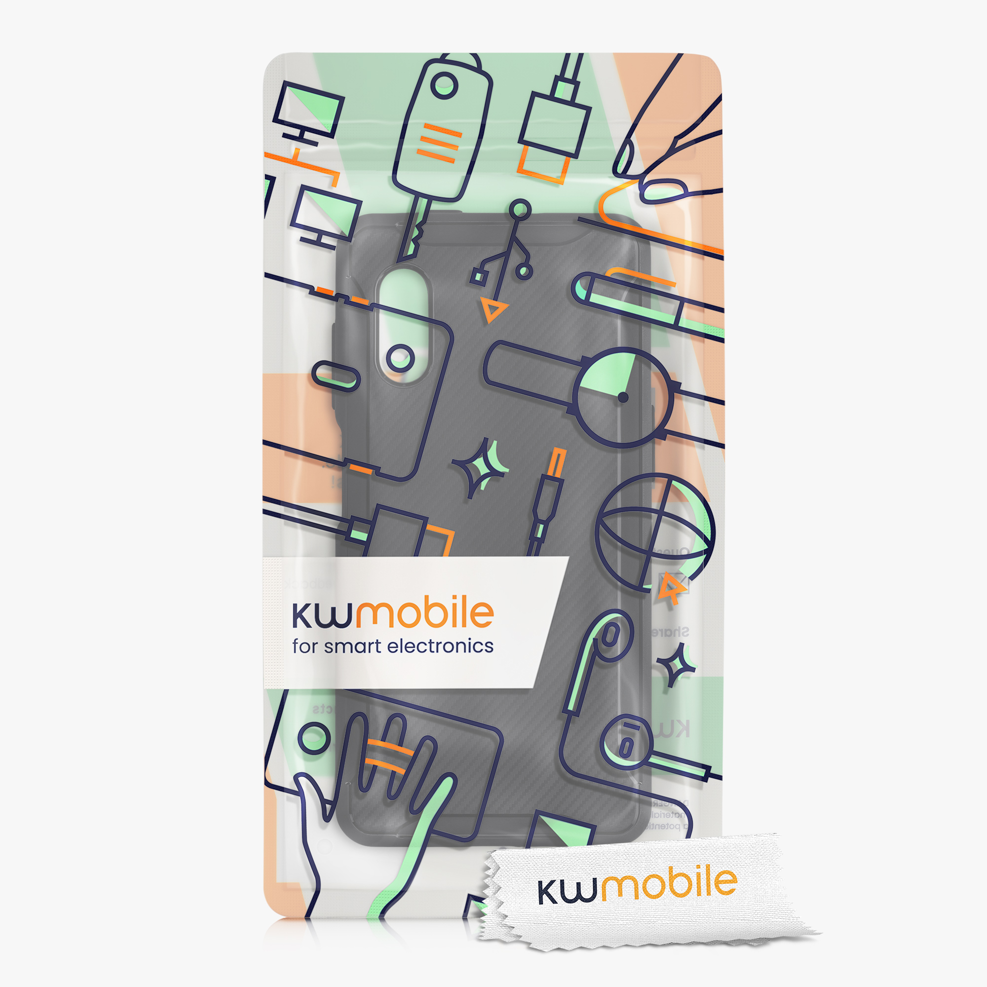 Kryt kwmobile pro Samsung Galaxy Xcover Pro - karbonově černá
