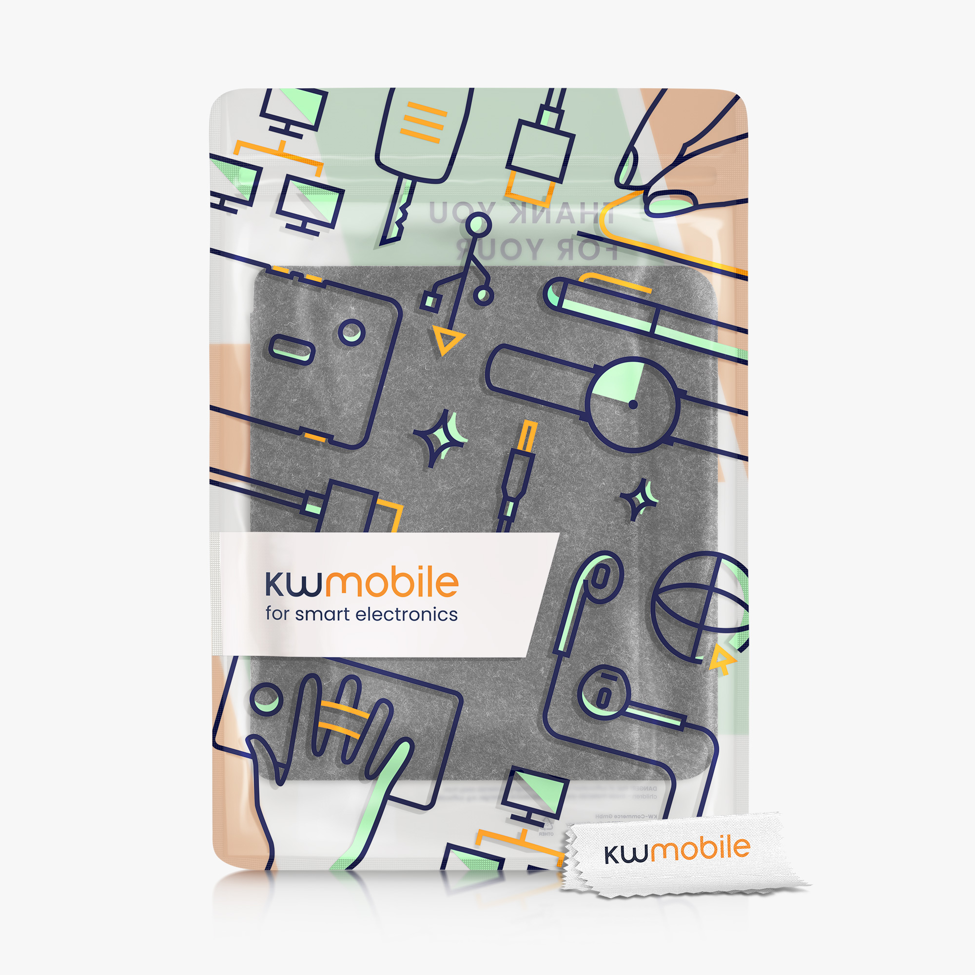 kwmobile pouzdro na čtečku Kobo Libra 2, tmavě šedá