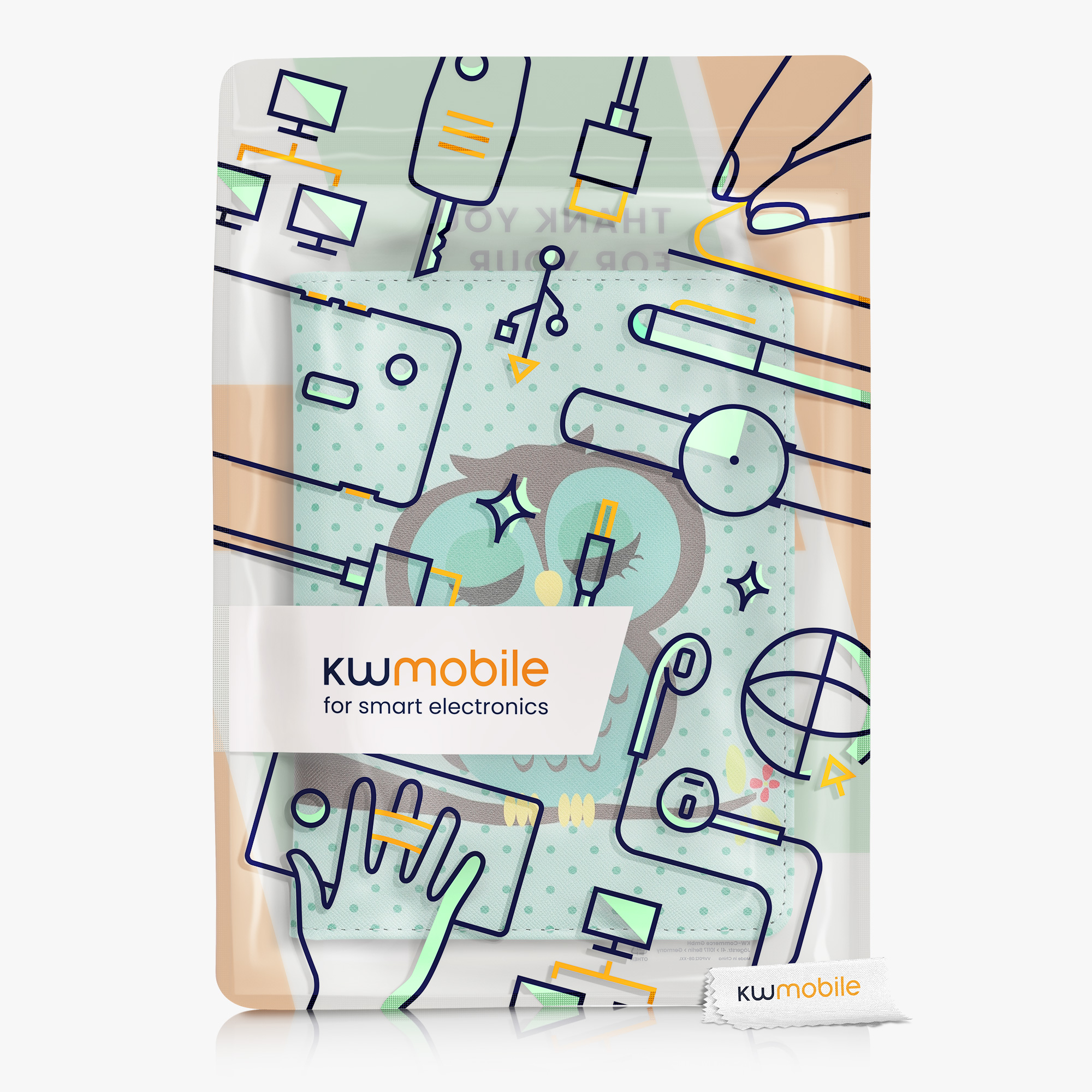 Pouzdro na čtečku kwmobile Amazon Kindle Paperwhite 11 Generation 2021 Case - Cover for Kindle Paperwhite Case w/ Stand Strap