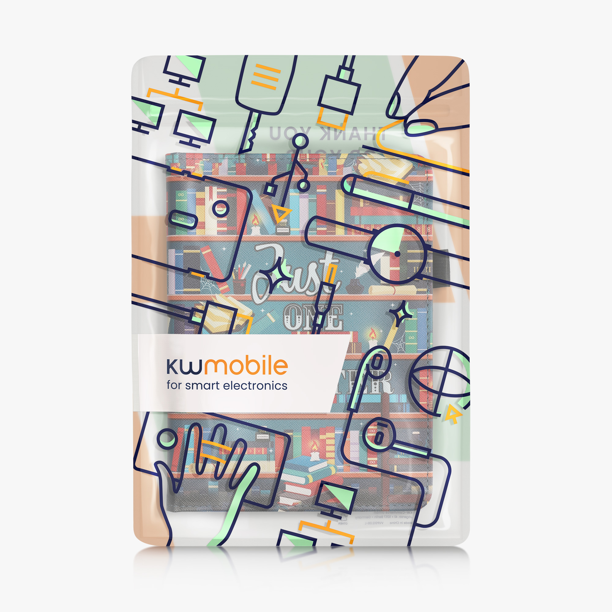 Pouzdro na čtečku kwmobile Amazon Kindle Paperwhite 11 Generation 2021 Case - Cover for Kindle Paperwhite Case w/ Stand Strap