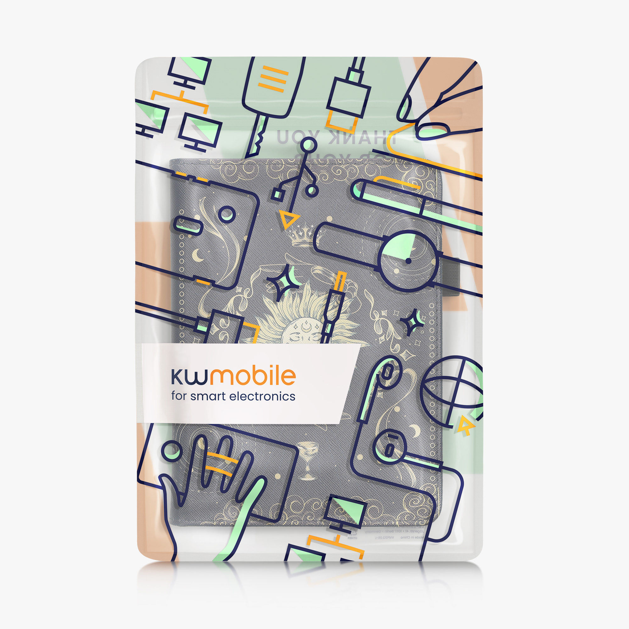 Pouzdro na čtečku kwmobile Amazon Kindle Paperwhite 11 Generation 2021 Case - Cover for Kindle Paperwhite Case w/ Stand Strap