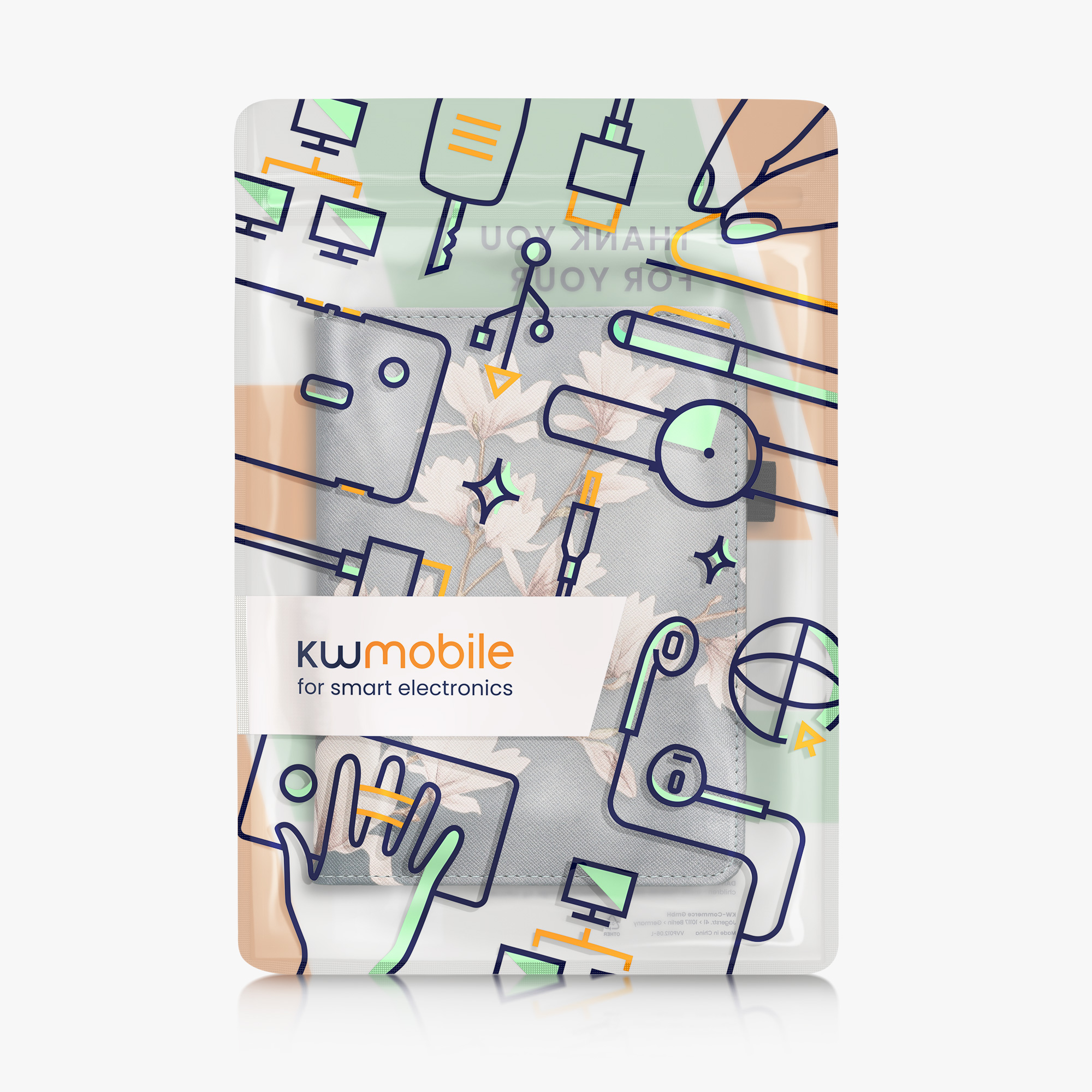 Pouzdro na čtečku kwmobile Amazon Kindle Paperwhite 11 Generation 2021 Case - Cover for Kindle Paperwhite Case w/ Stand Strap