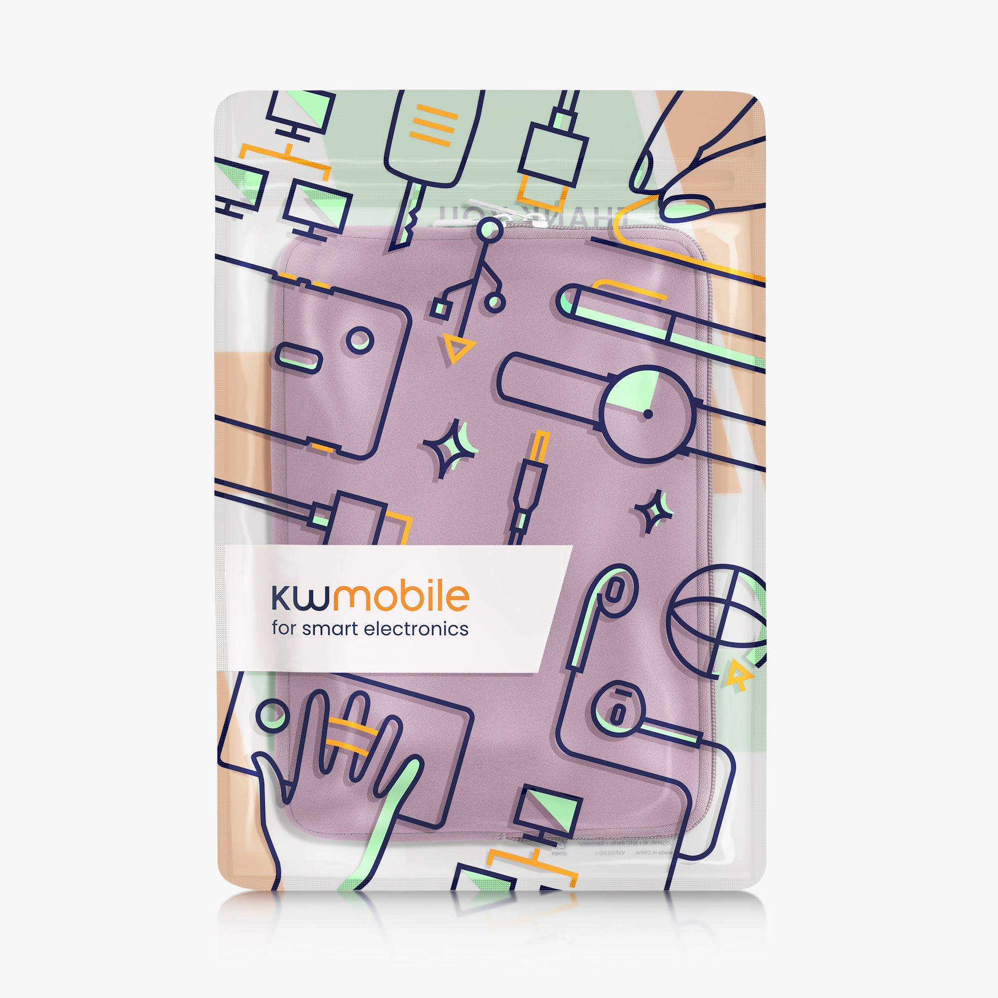 Neoprenové pouzdro tablet kwmobile 9,7"-11"" levandulová