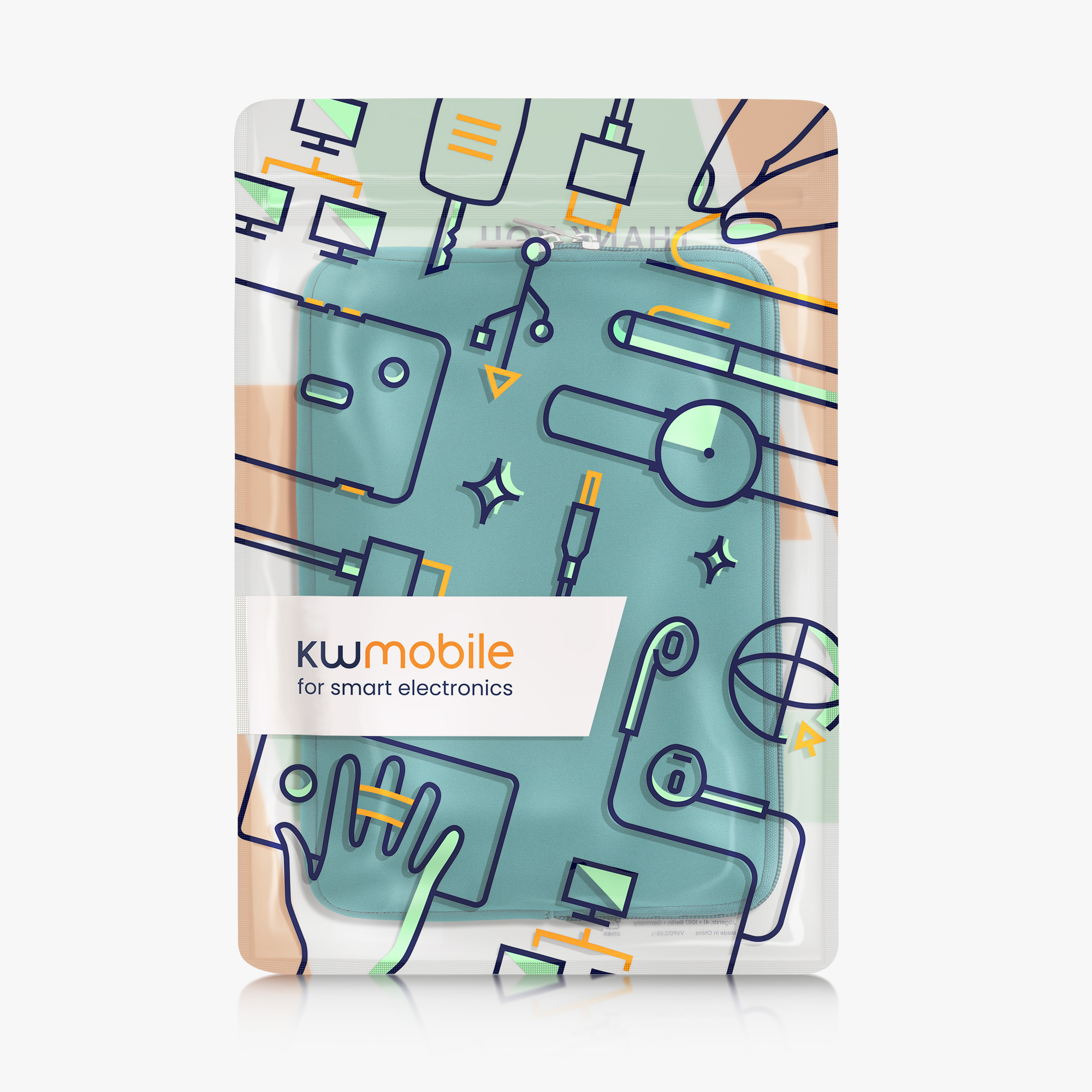 Neoprenové pouzdro tablet kwmobile 9,7"-11"" petrolejová
