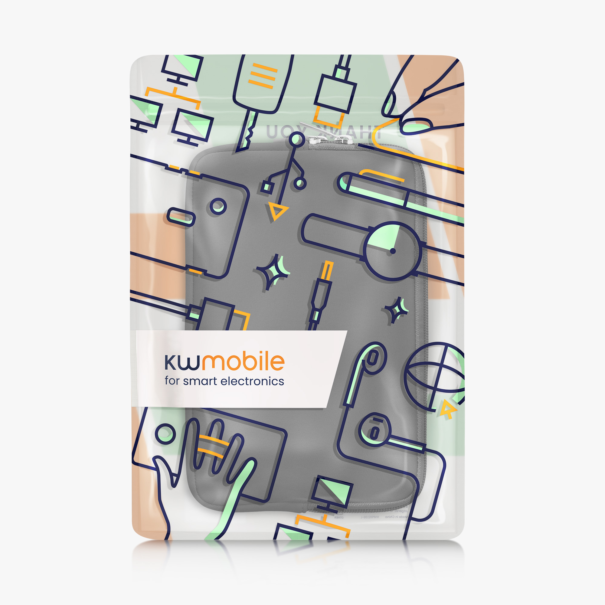 Neoprenové pouzdro tablet kwmobile 8"-8,4"" šedá