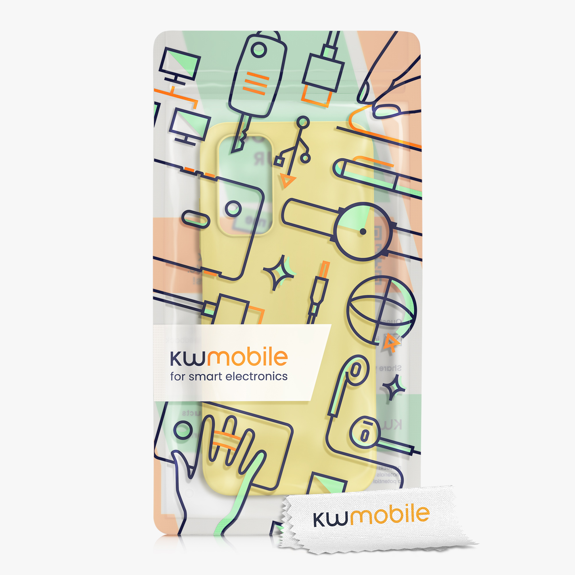 Kryt Xiaomi Redmi Note 11 silikonový TPU zářivě žlutá kwmobile