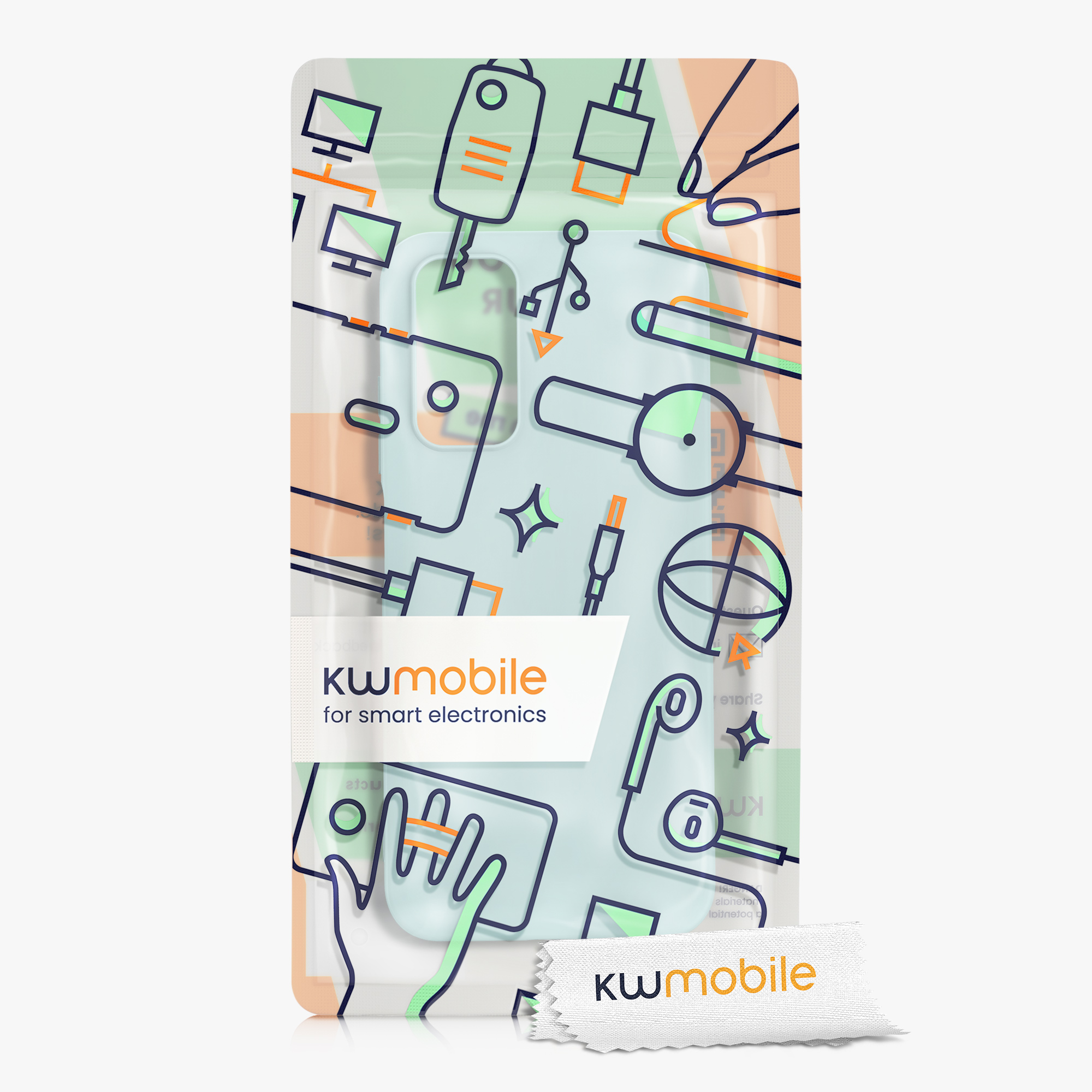 Kryt Xiaomi Redmi Note 11 silikonový TPU mátová kwmobile
