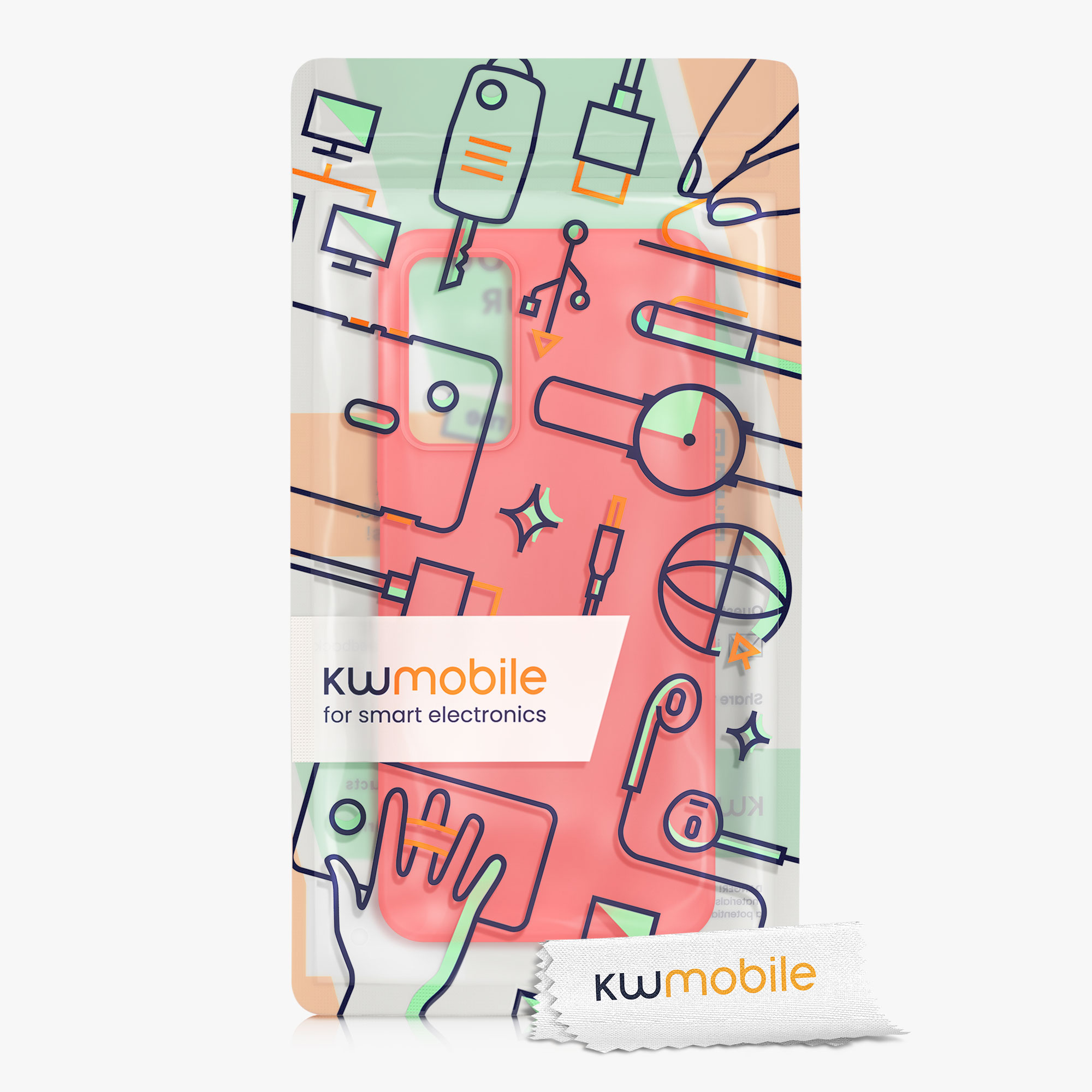 Kryt Xiaomi Redmi Note 11 Pro silikonový TPU korálová kwmobile