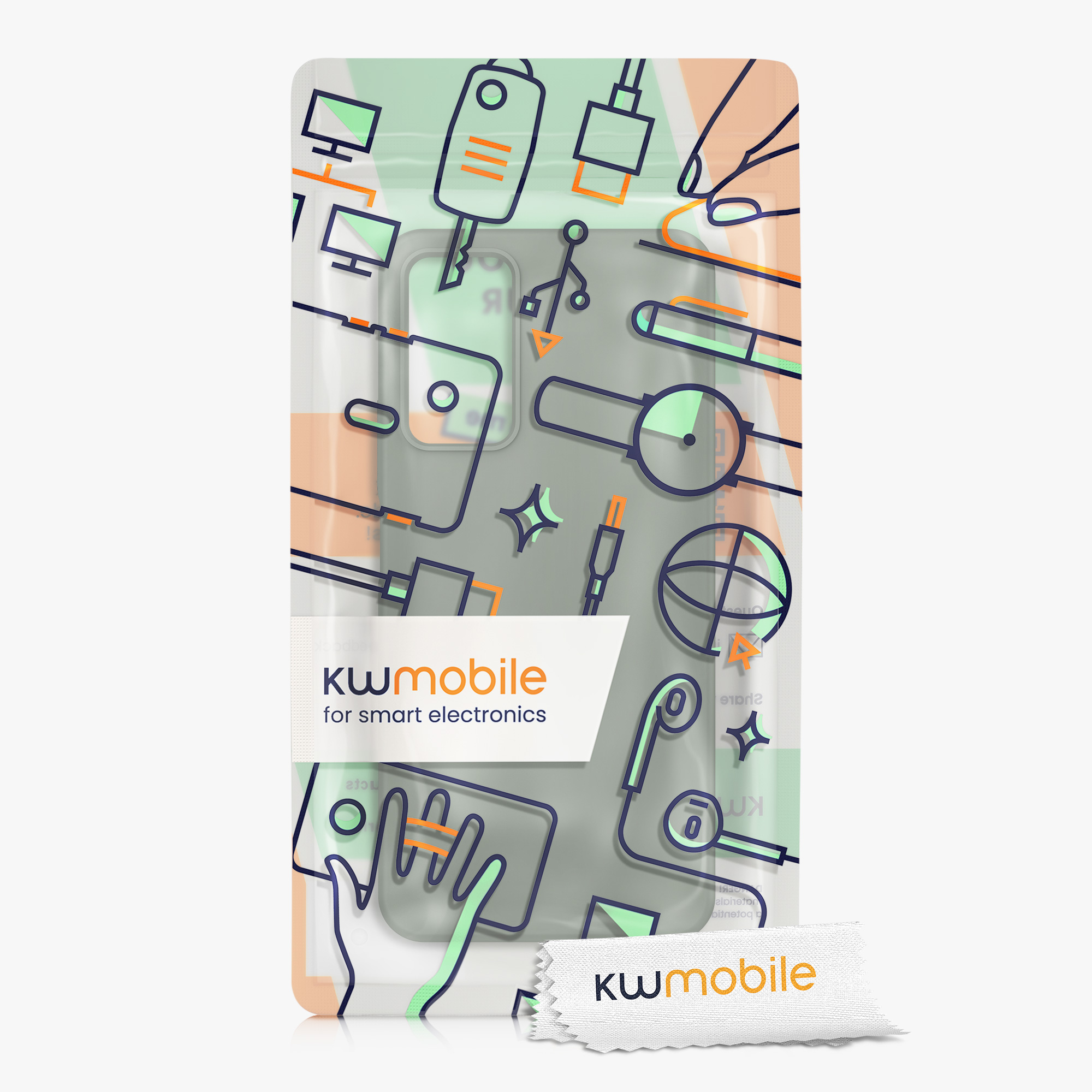 Kryt Xiaomi Redmi Note 11 Pro silikonový TPU šedozelená kwmobile