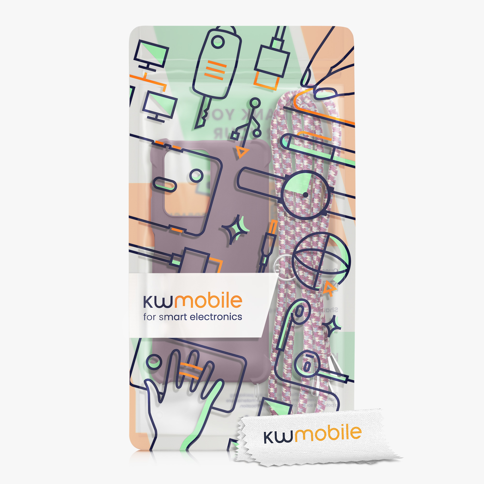 Crossbody kryt na mobil Xiaomi 11T / 11T Pro kwmobile bordeaux fialový