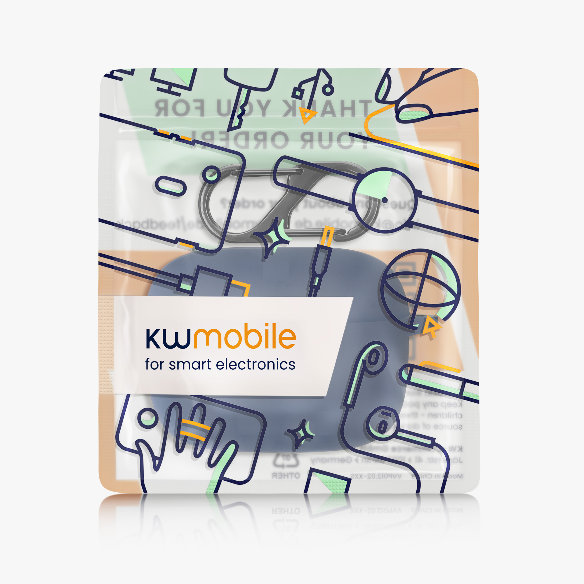 Pouzdro na sluchátka JBL Tune 230 NC TWS / T230NC / T235NC kwmobile - tmavě modrá
