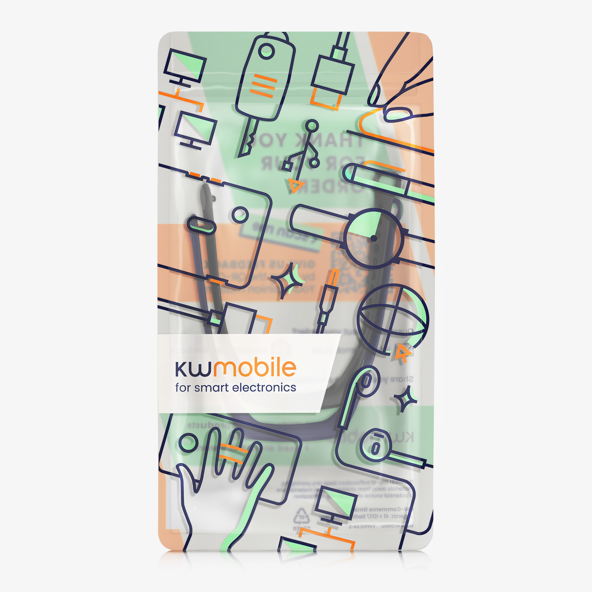 Sada řemínků na chytré hodinky Oppo Band Sport 2 ks černo-tmavě modré