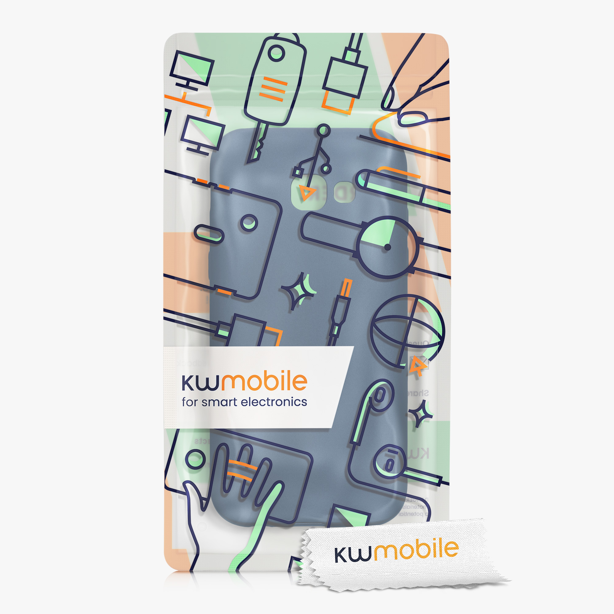Kryt na mobil Samsung Galaxy A5 (2017) kwmobile TPU metalický Metalická modrá
