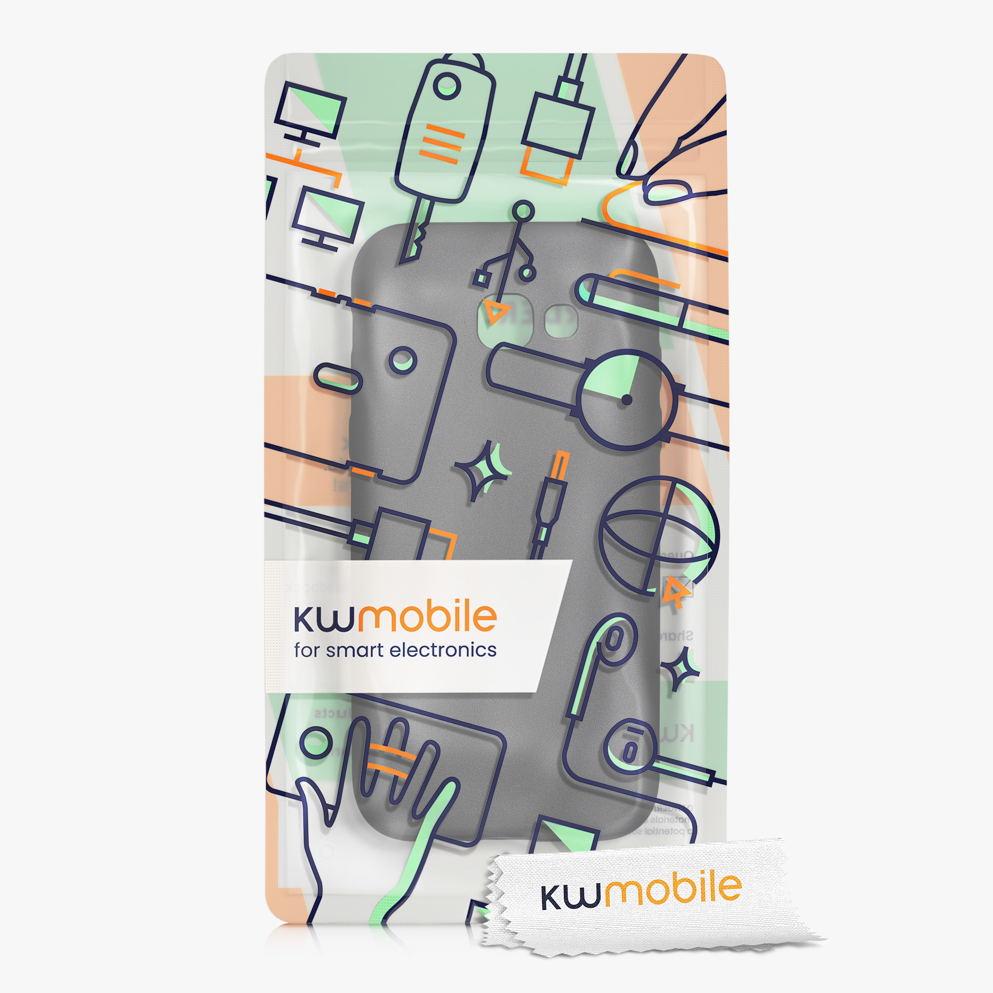 Kryt na mobil Samsung Galaxy A5 (2017) kwmobile TPU metalický Metalická šedá