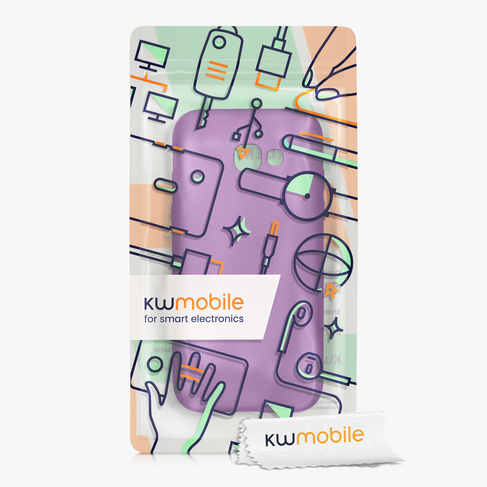 Kryt na mobil Samsung Galaxy A5 (2017) kwmobile TPU metalický Metalická fialová