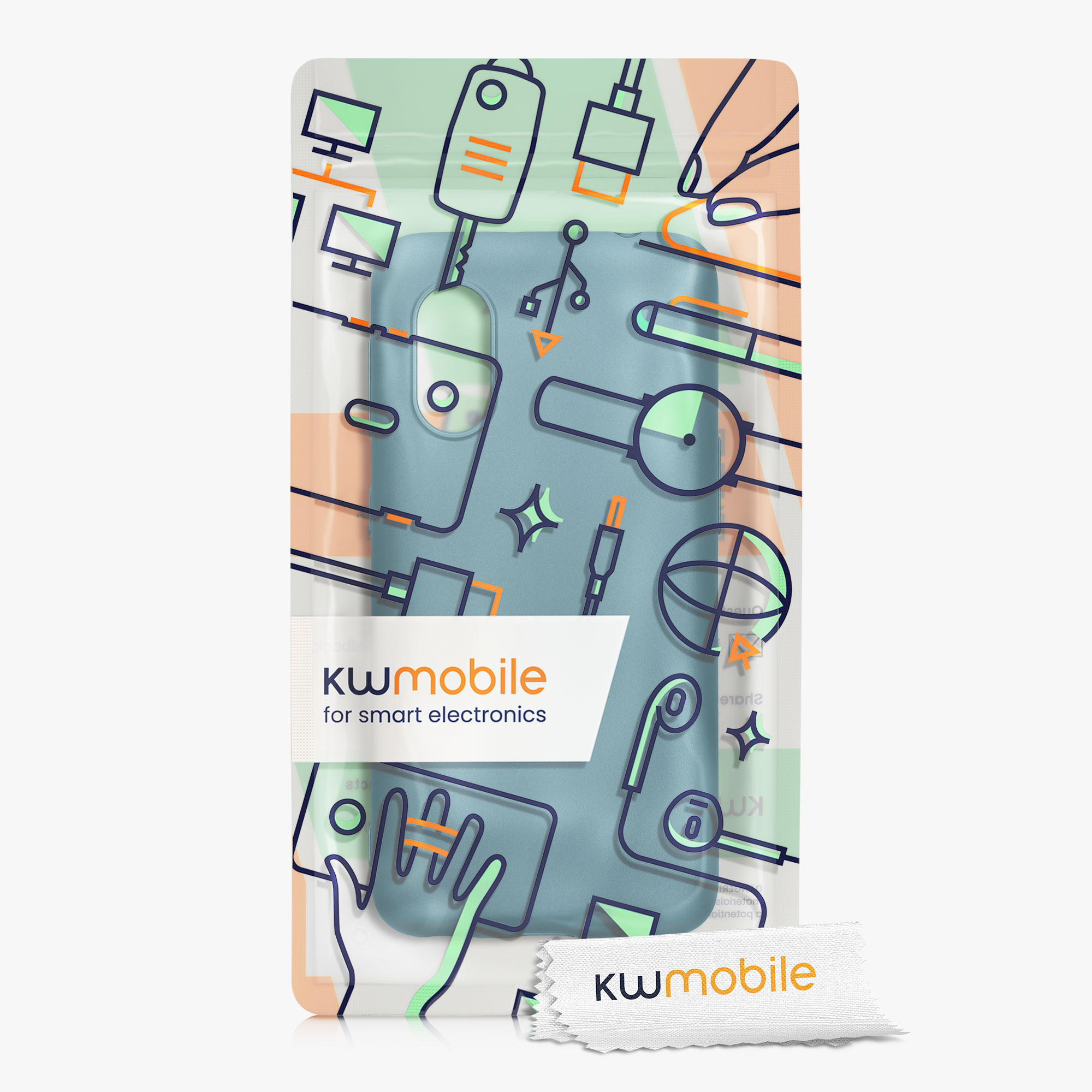Kryt kwmobile pro Samsung Galaxy Xcover 5 - metalicky karibská modrá