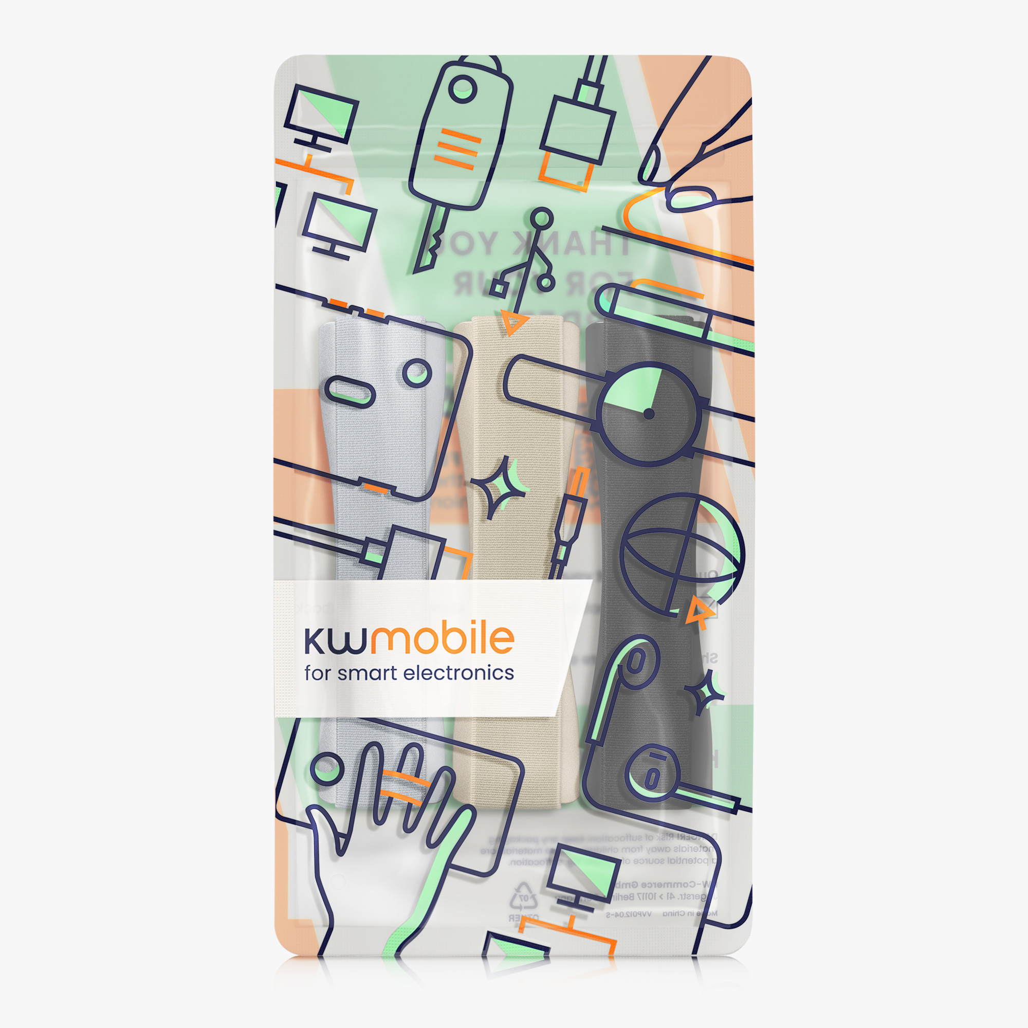 Držák na tablet 3 ks kwmobile - černá / zlatá / stříbrná