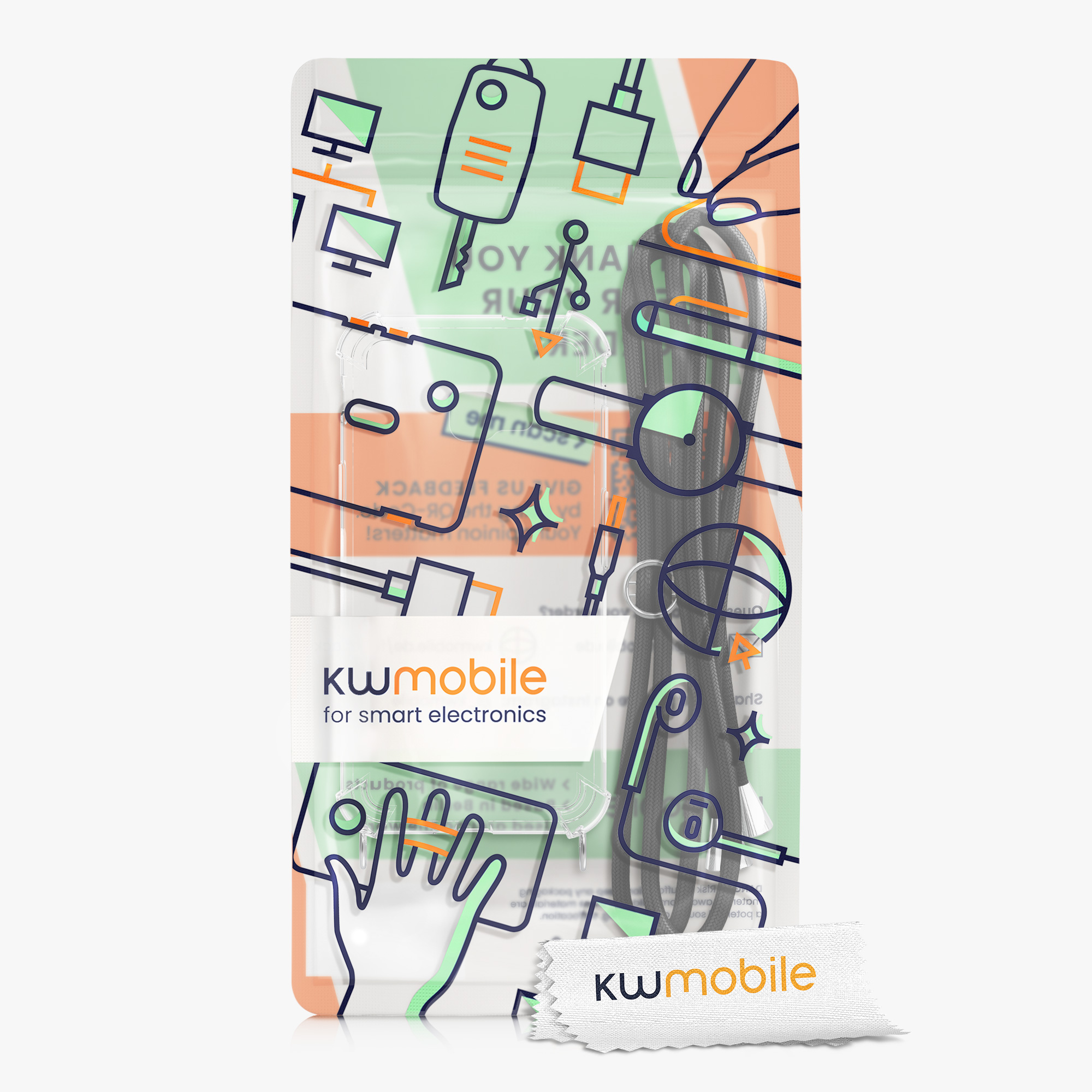 Crossbody kryt na mobil Galaxy Xcover 4 / 4S kwmobile transparentní