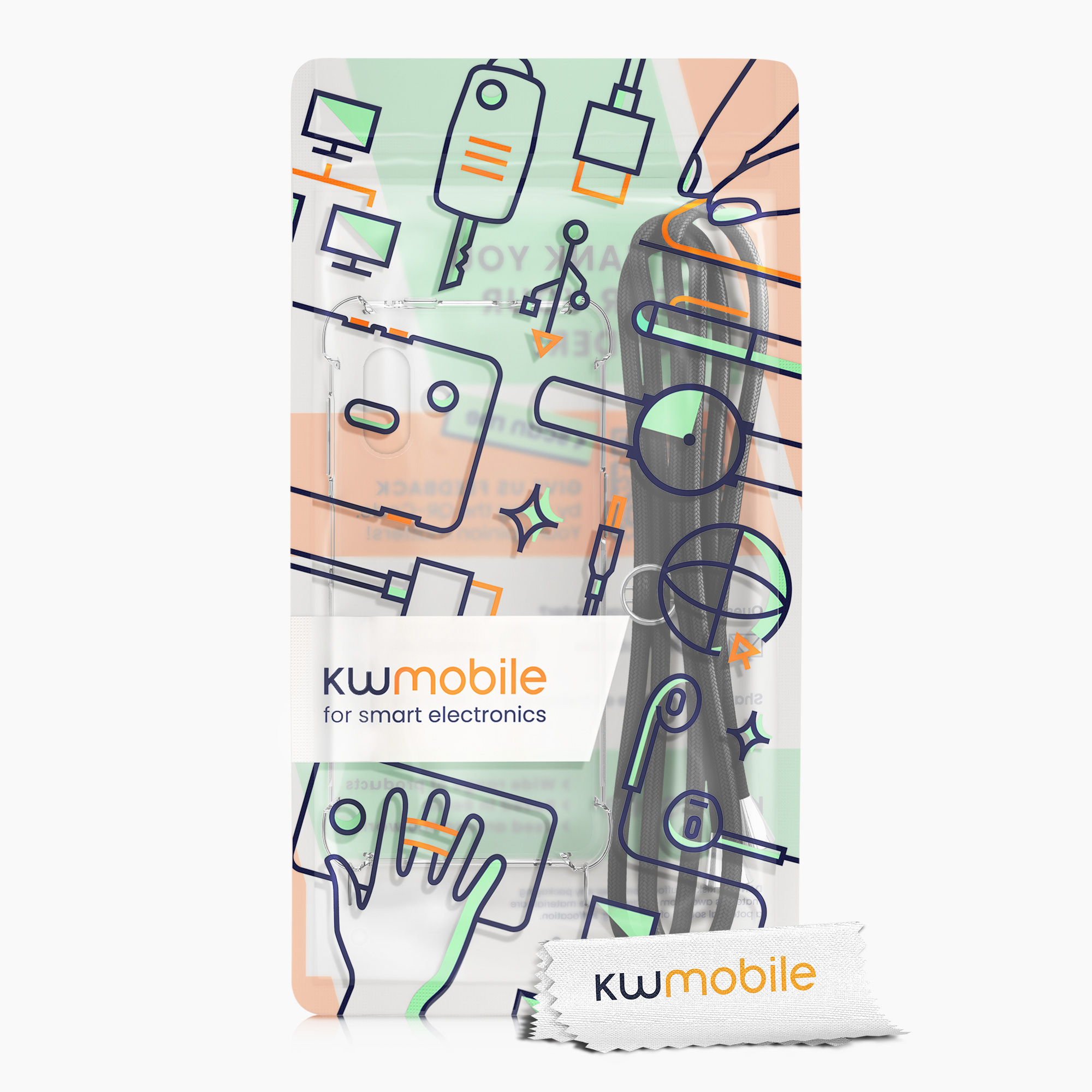 Crossbody pouzdro kwmobile pro Samsung Galaxy Xcover Pro - čirá