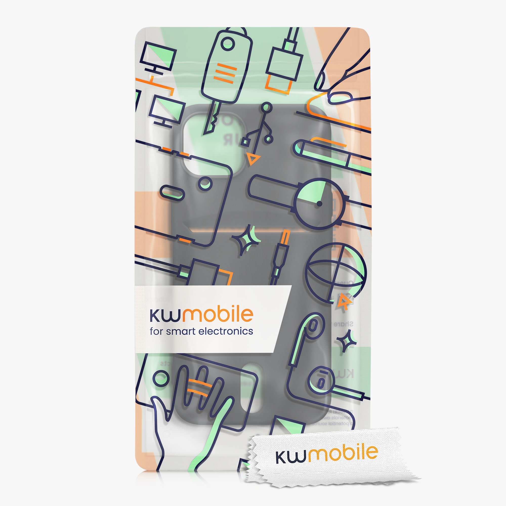 Kryt s přihrádkou kwmobile pro iPhone 13 - černá