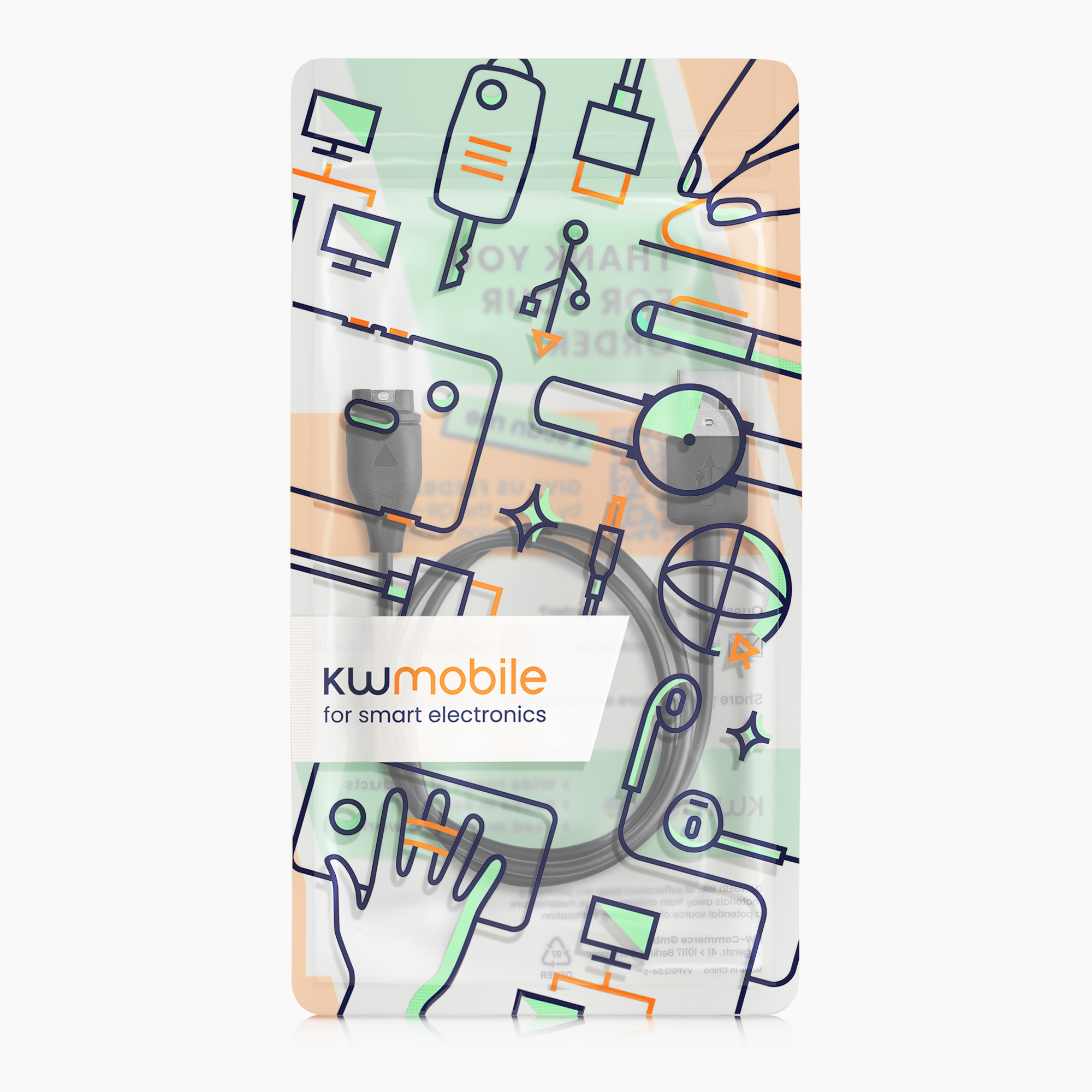 Nabíjecí kabel kwmobile pro Garmin - černá