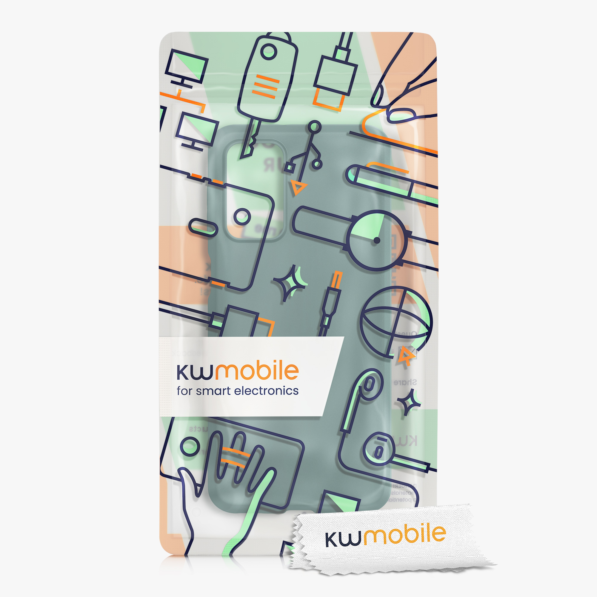 Kryt na mobil Samsung Galaxy A23 4G / 5G kwmobile TPU Modro-zelená