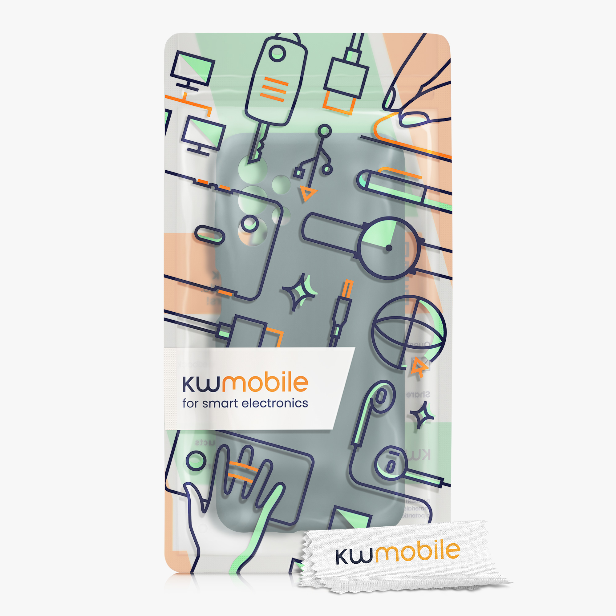 Kryt na mobil Samsung Galaxy A13 4G kwmobile slim matný TPU Modro-zelená