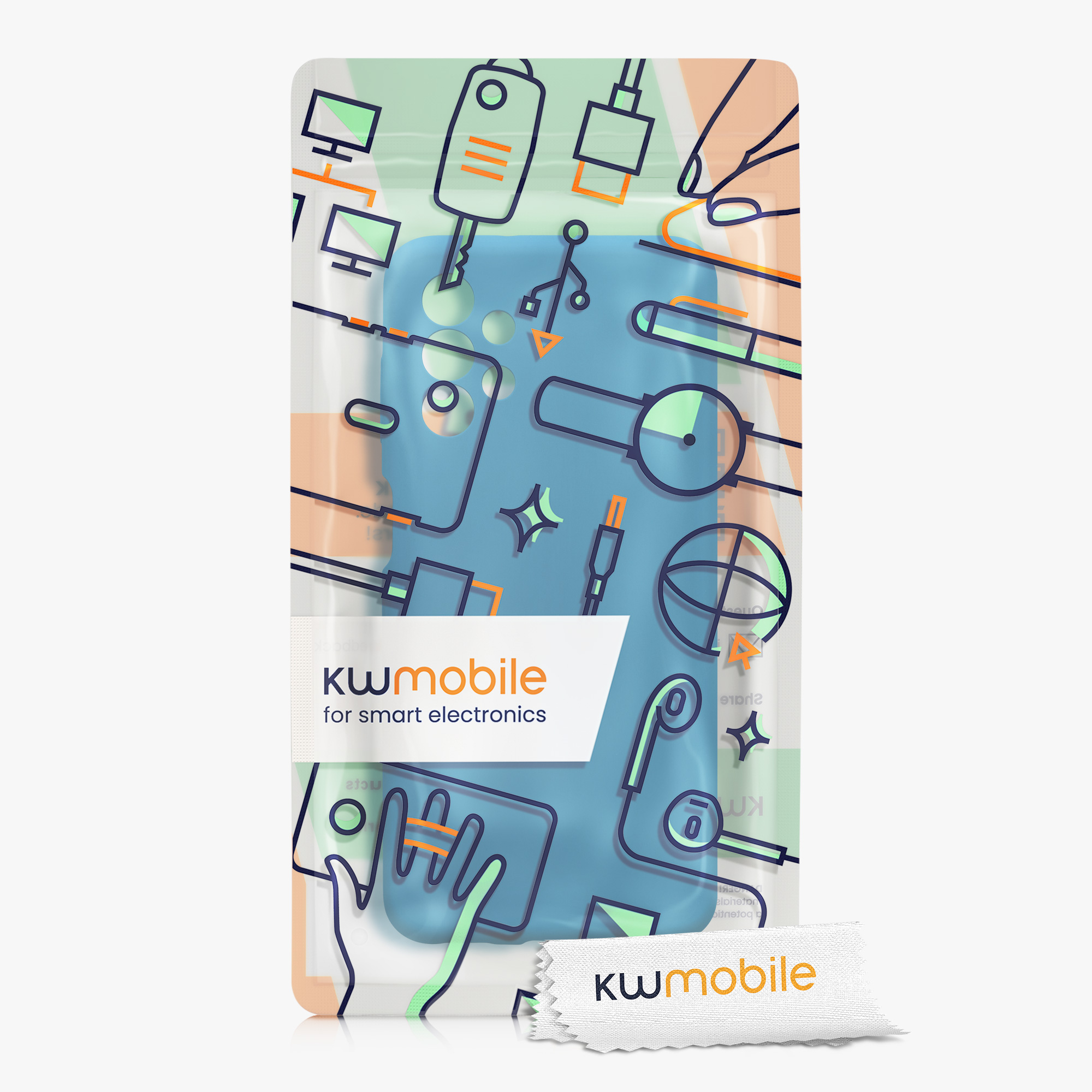 Kryt na mobil Samsung Galaxy A13 4G kwmobile slim matný TPU Karibská modrá