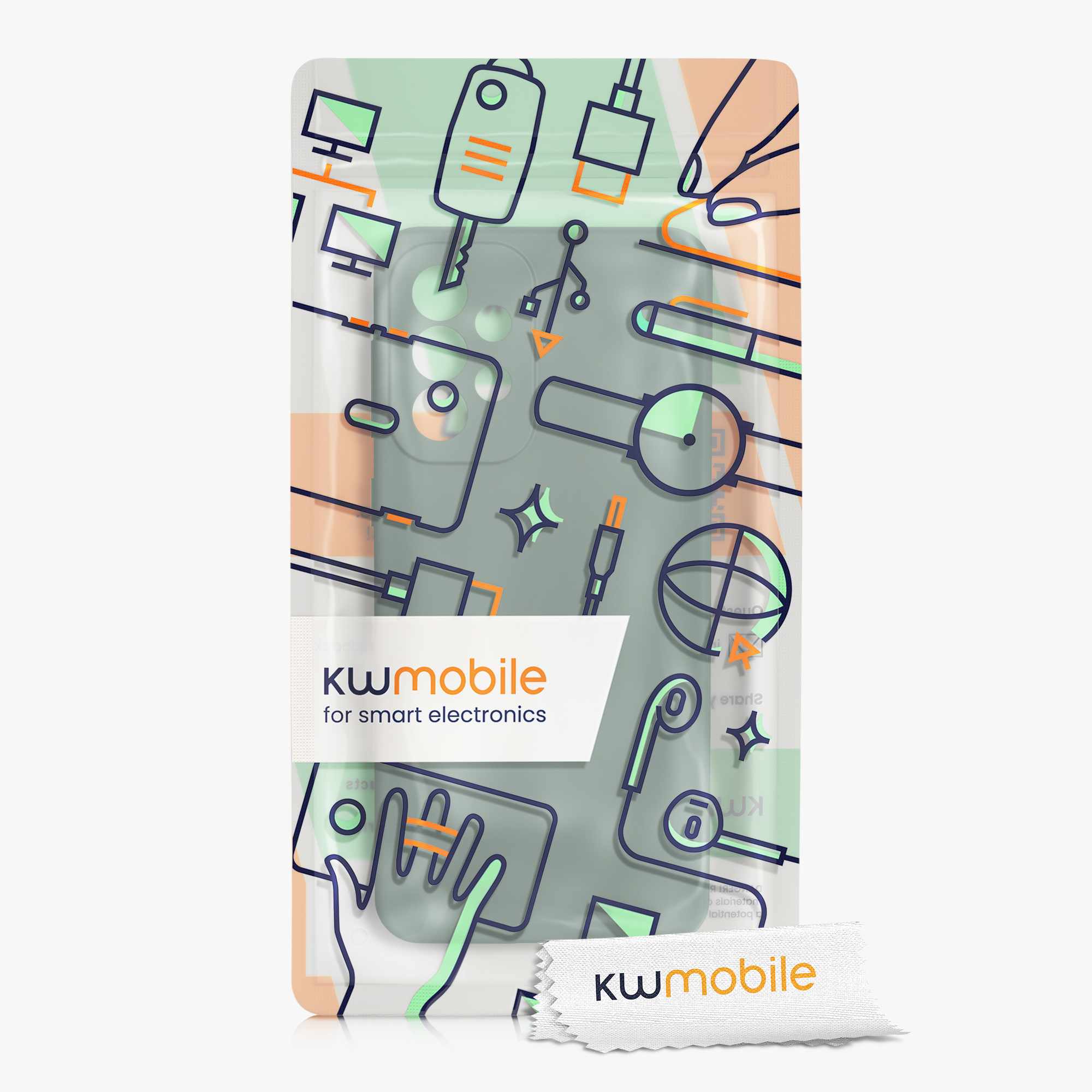 Kryt na mobil Samsung Galaxy A33 5G kwmobile TPU Zelená po dešti