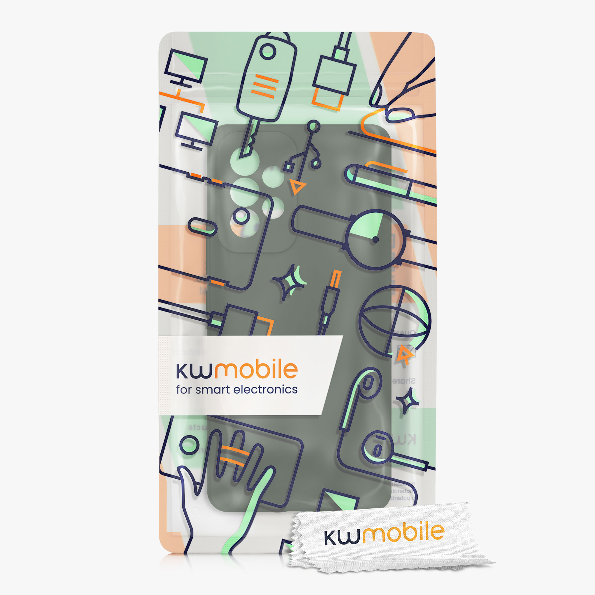 Kryt na mobil Samsung Galaxy A53 5G kwmobile TPU Matná tmavě zelená