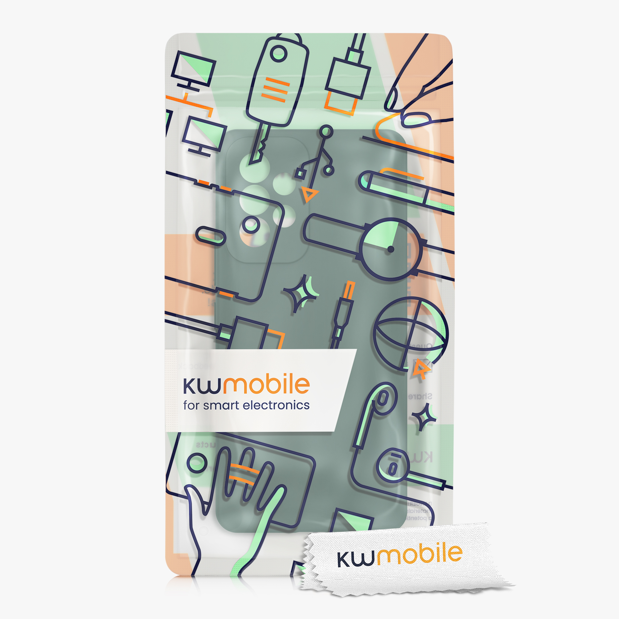Kryt na mobil Samsung Galaxy A53 5G kwmobile TPU Mechová zelená