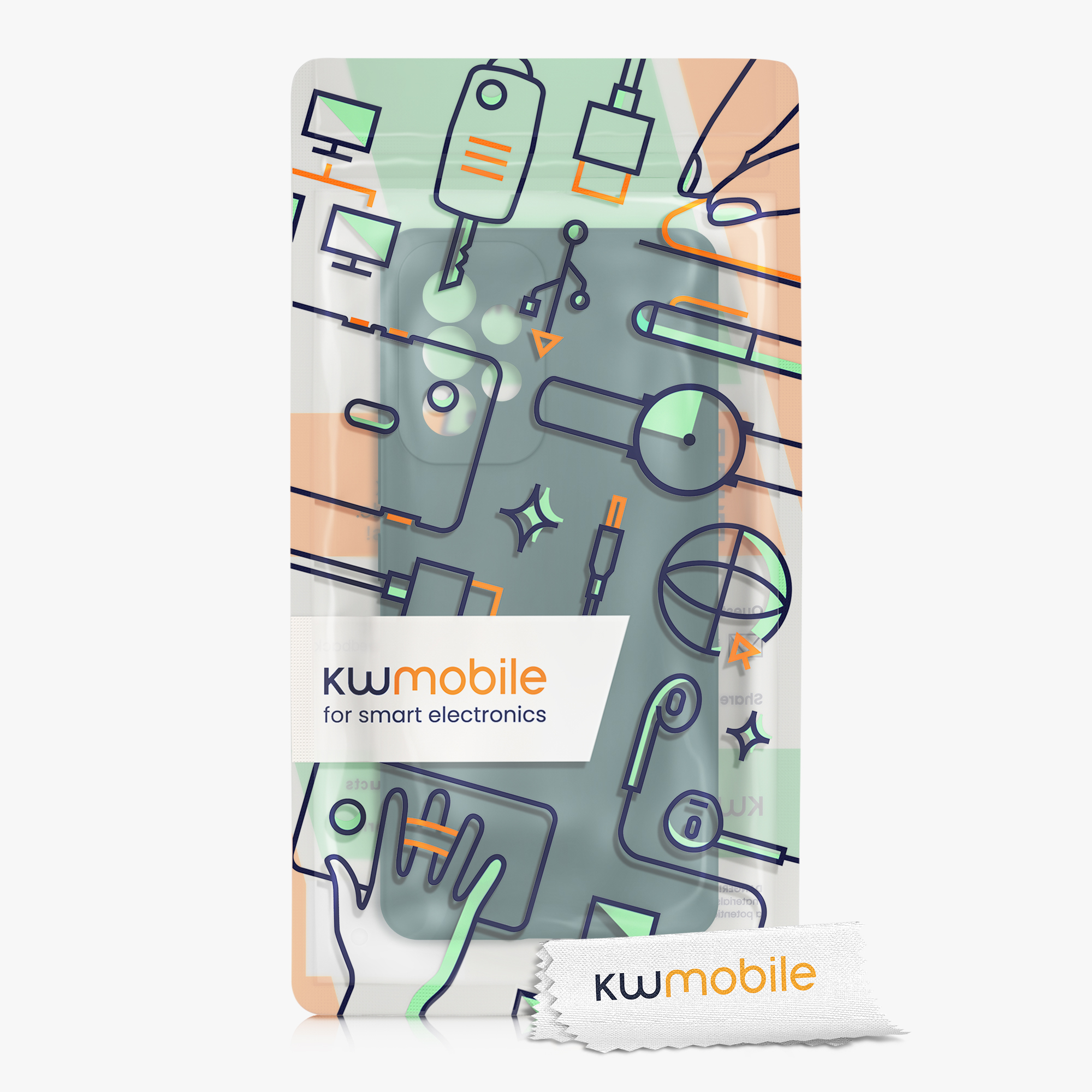Kryt na mobil Samsung Galaxy A53 5G kwmobile TPU Modro-zelená