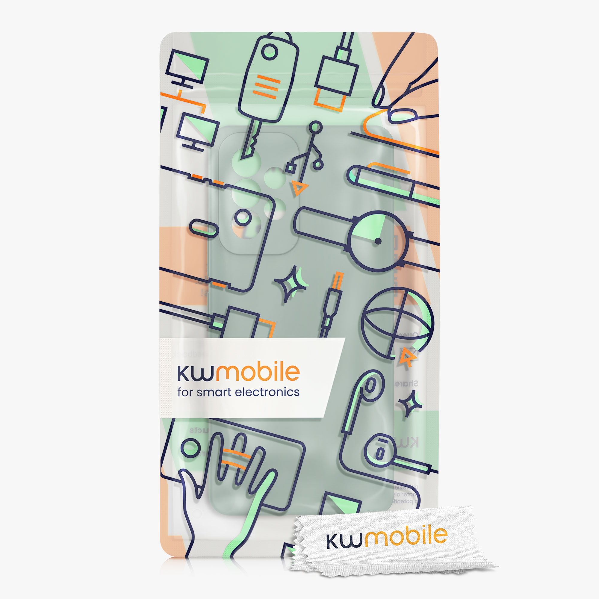 Kryt na mobil Samsung Galaxy A53 5G kwmobile TPU Zelená po dešti