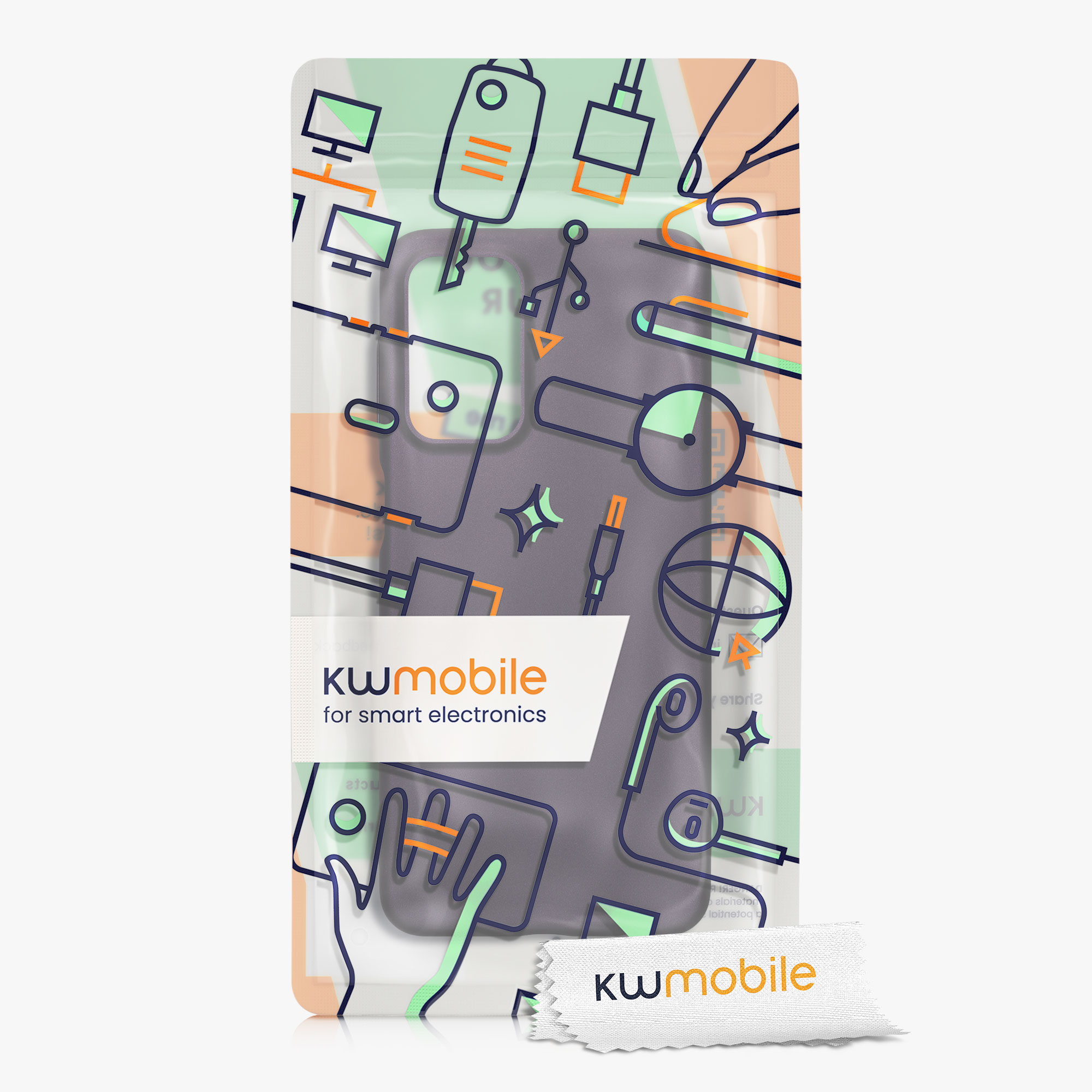 Kryt na mobil Samsung Galaxy A23 4G / 5G kwmobile TPU metalický Metalická ostružinová
