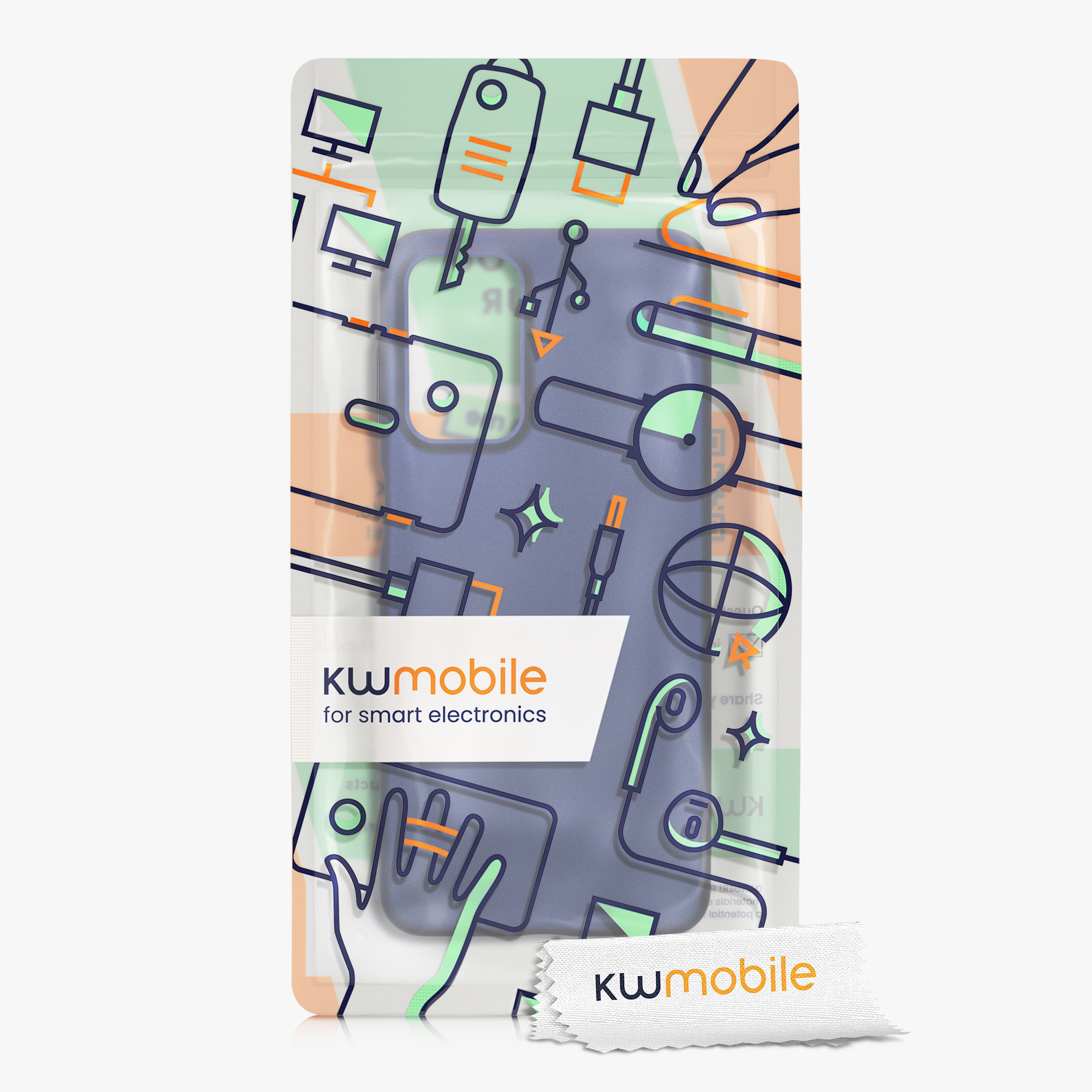 Kryt na mobil Samsung Galaxy A23 4G / 5G kwmobile TPU metalický Metalická modrá