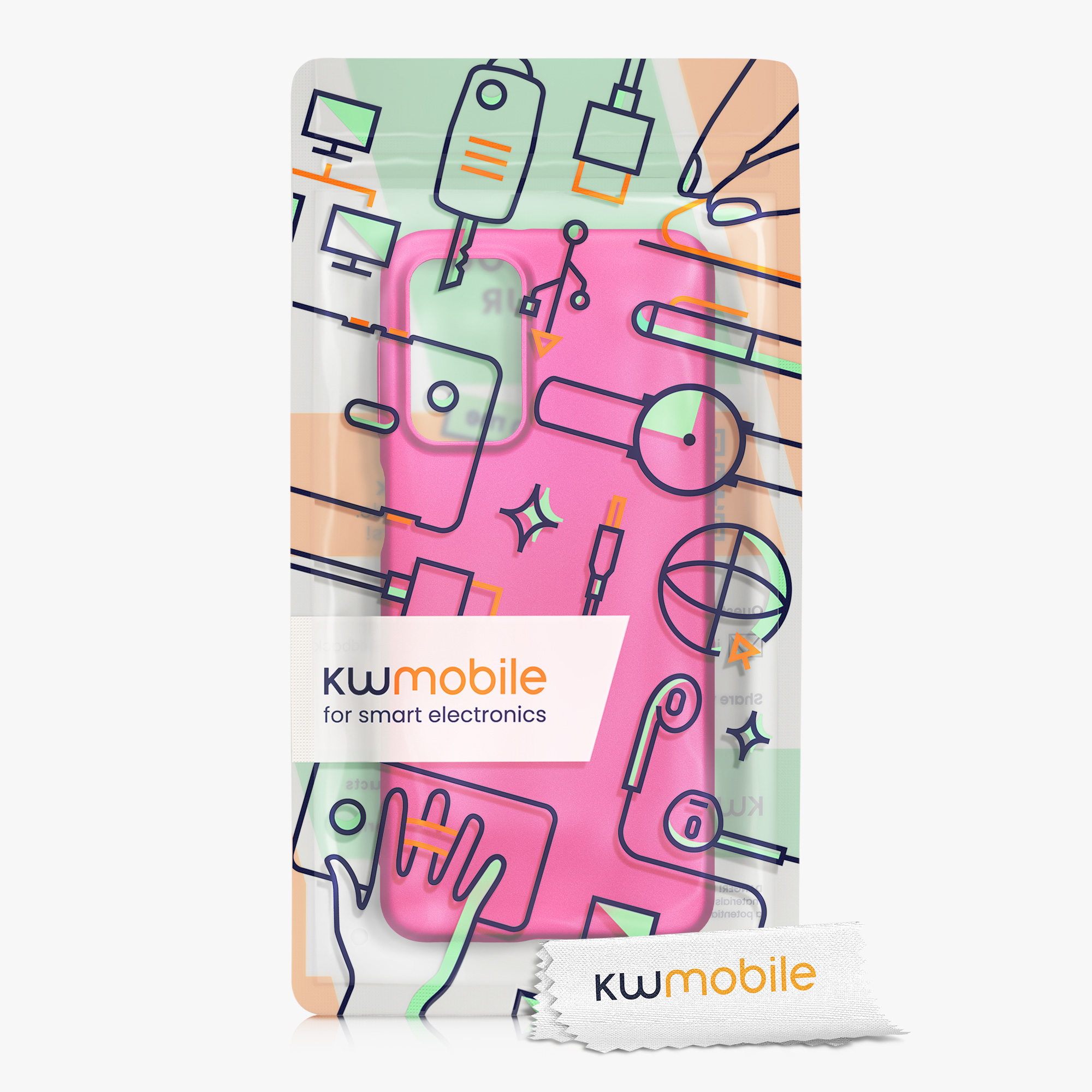 Kryt na mobil Samsung Galaxy A23 4G / 5G kwmobile TPU metalický Metalická růžová