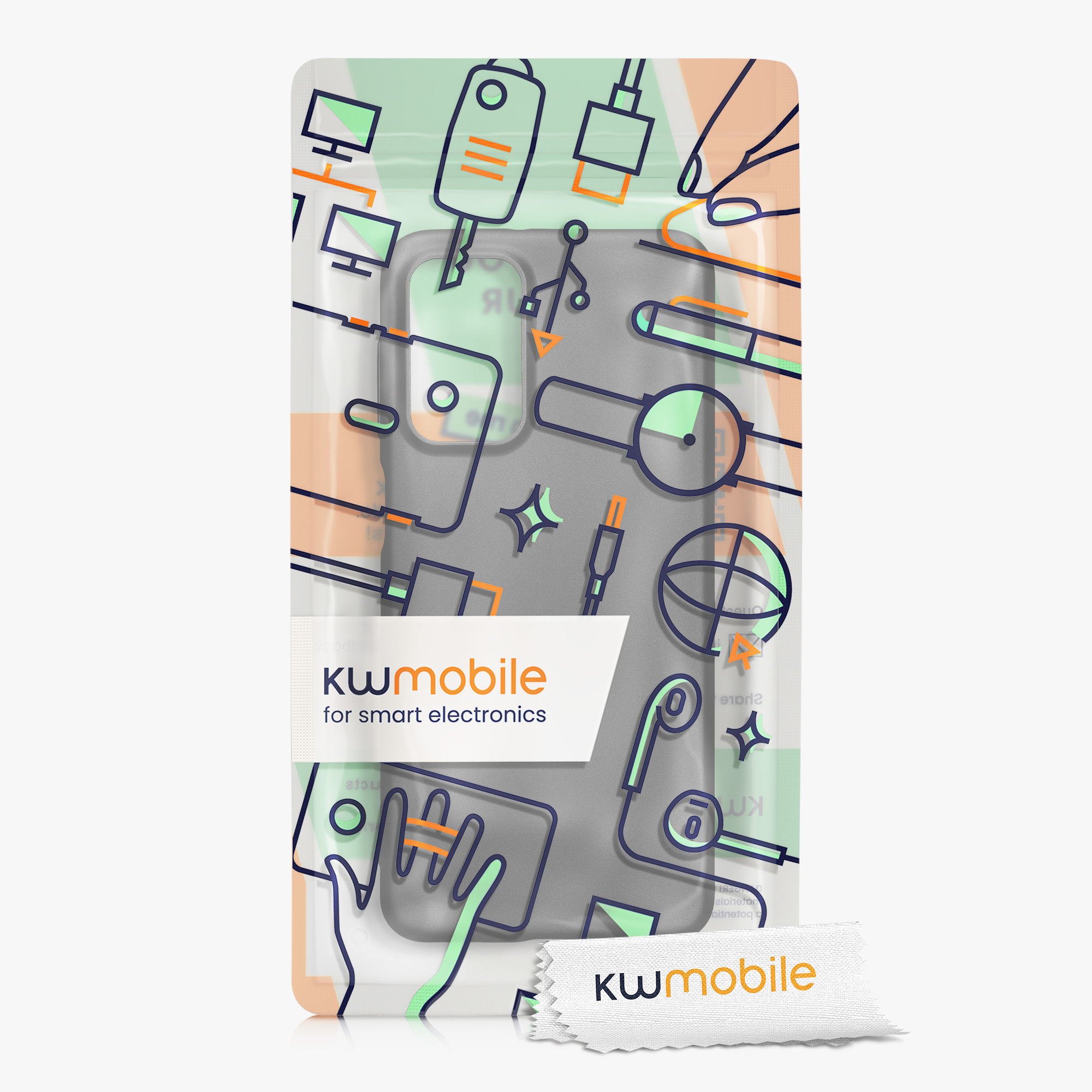 Kryt na mobil Samsung Galaxy A23 4G / 5G kwmobile TPU metalický Metalická šedá