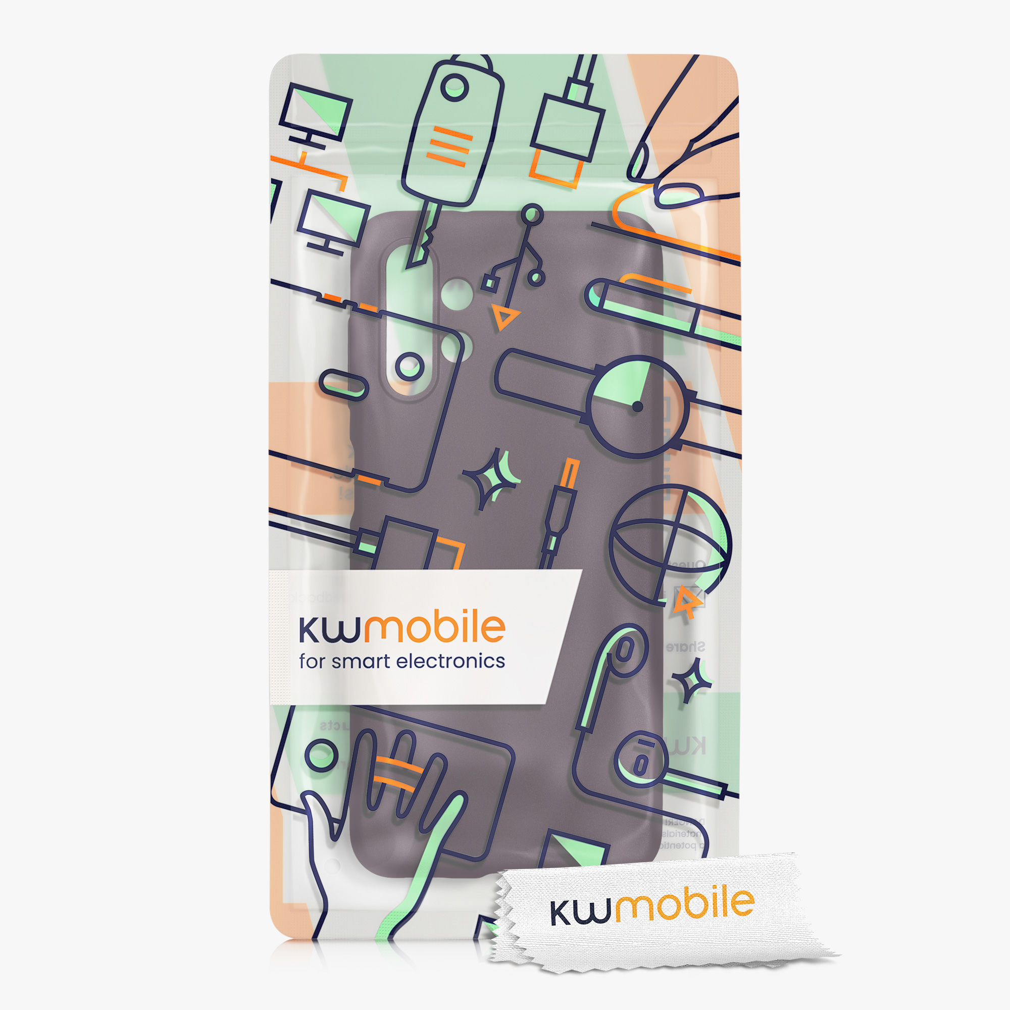 Kryt na mobil Samsung Galaxy A13 4G kwmobile TPU metalický Metalická ostružinová