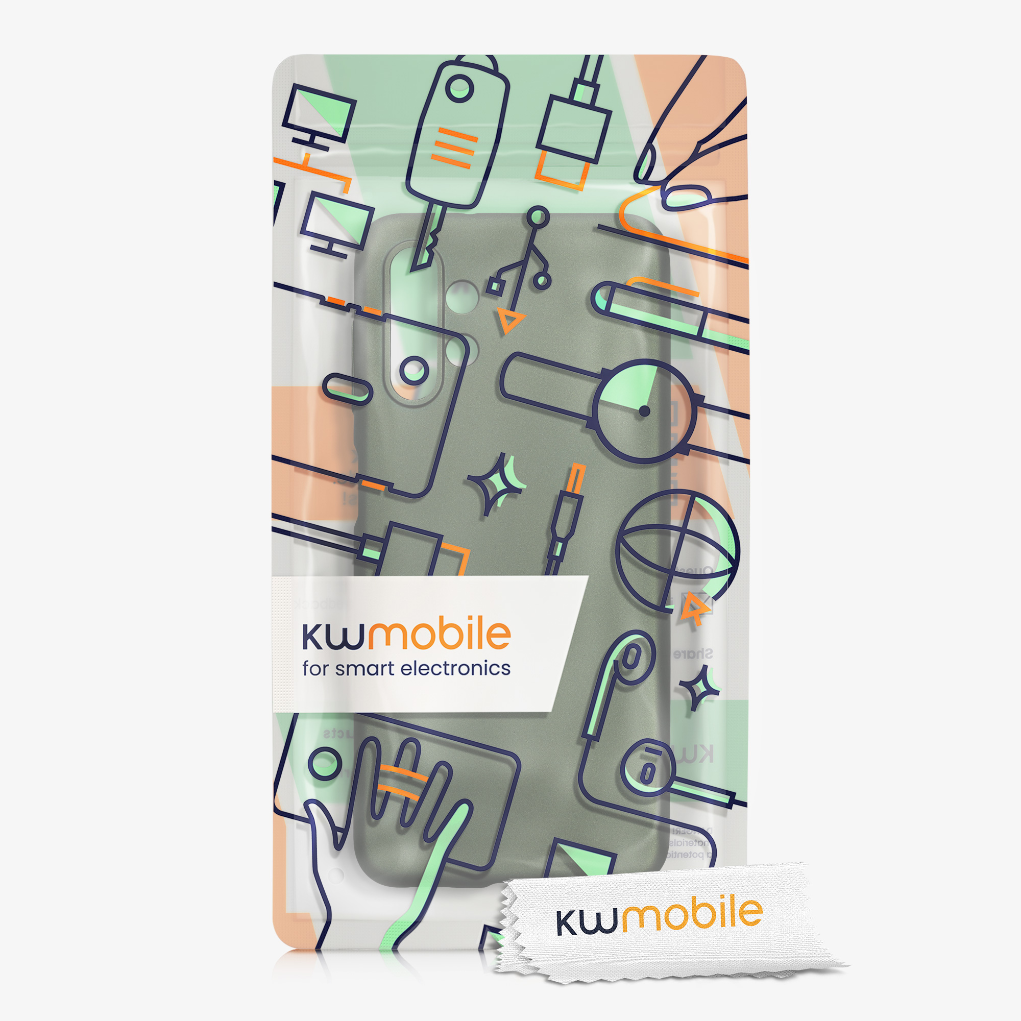 Kryt na mobil Samsung Galaxy A13 4G kwmobile Metallic metalicky lesně zelený