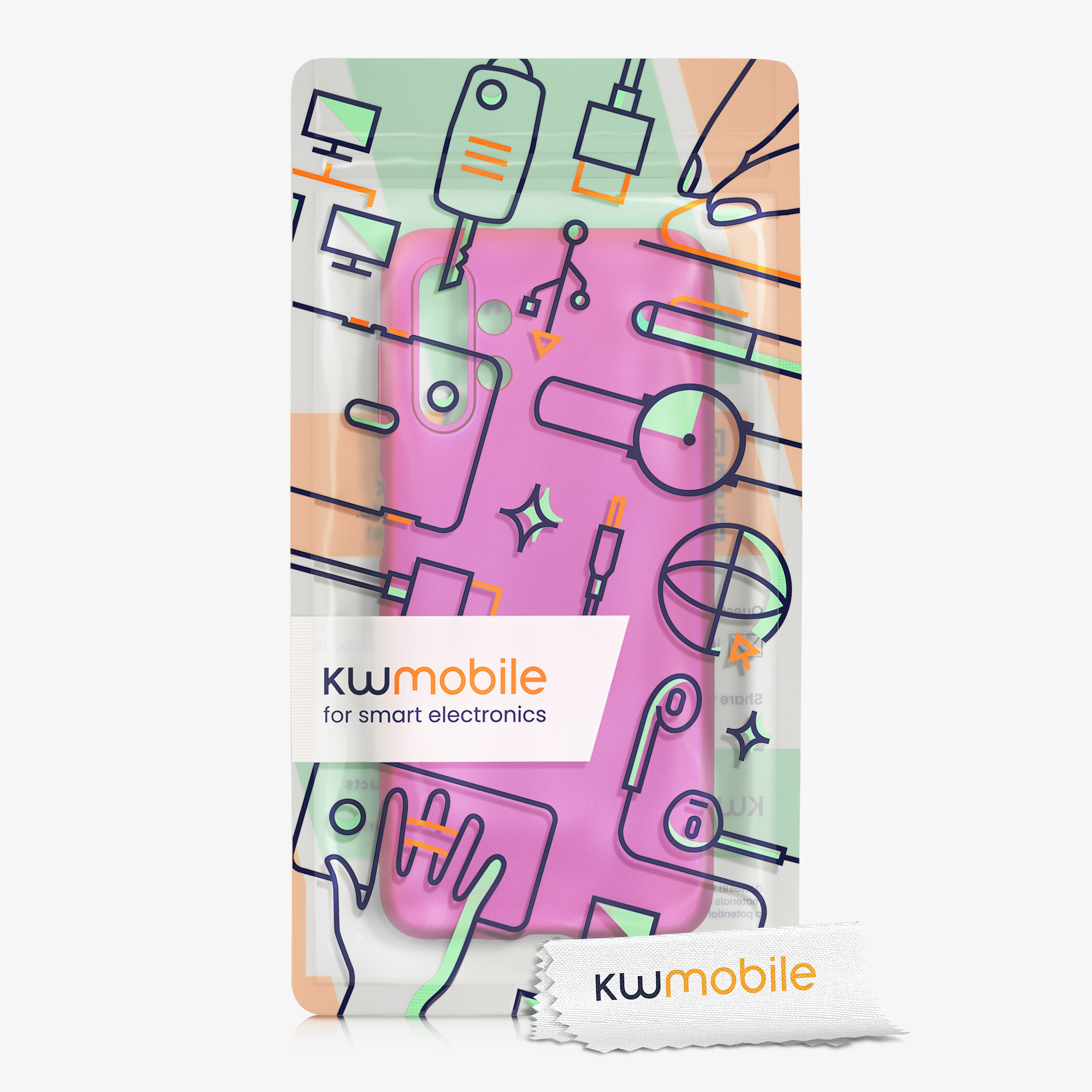 Kryt na mobil Samsung Galaxy A13 4G kwmobile TPU metalický Metalická růžová
