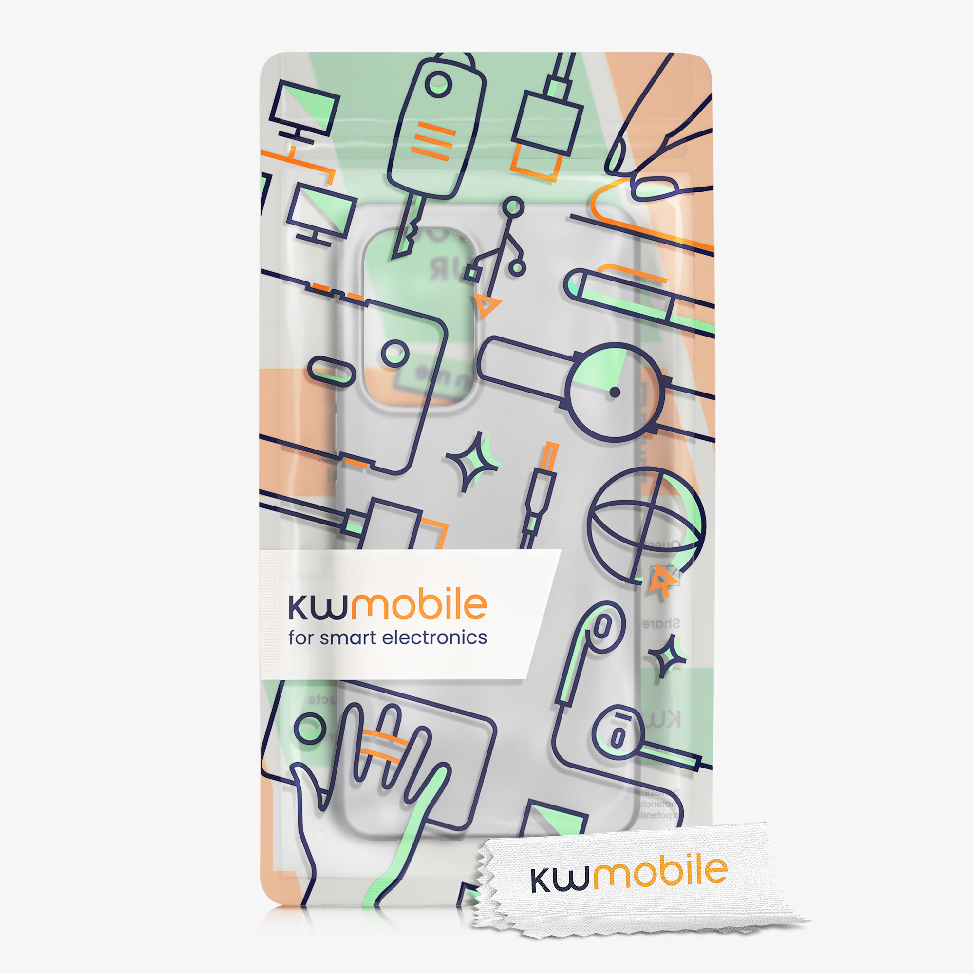 Kryt na mobil Samsung Galaxy A53 5G kwmobile TPU metalický Metalická stříbrná