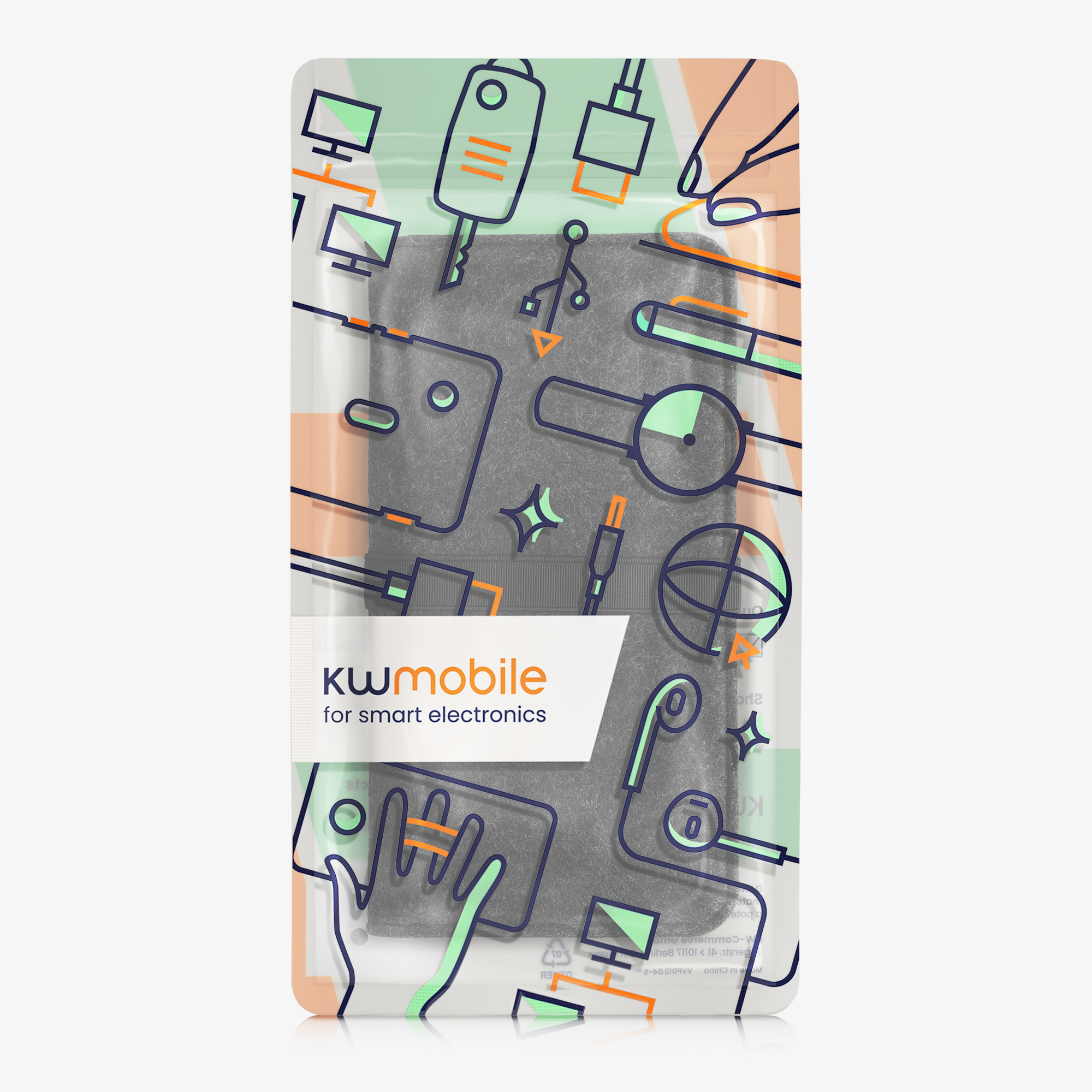 Univerzální pouzdro kwmobile na mobil XL 6,7/6,8" (17,2 x 8 cm) - tmavě šedá / černá