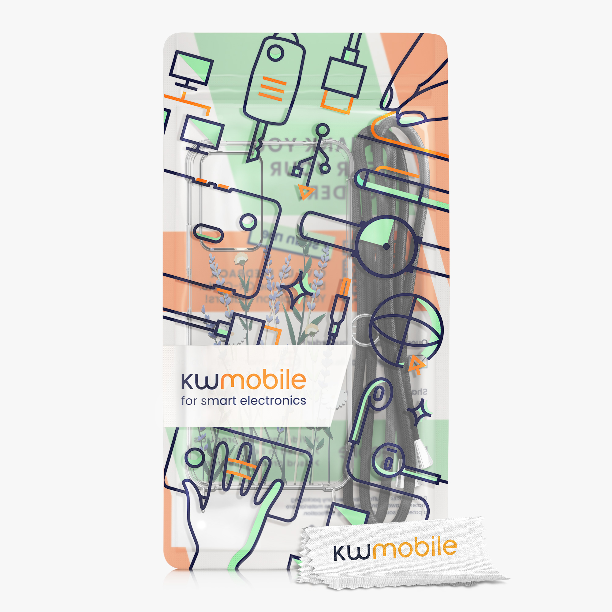 Kryt Xiaomi Redmi Note 11 Pro+ 5G crossbody popruh průhledná kwmobile