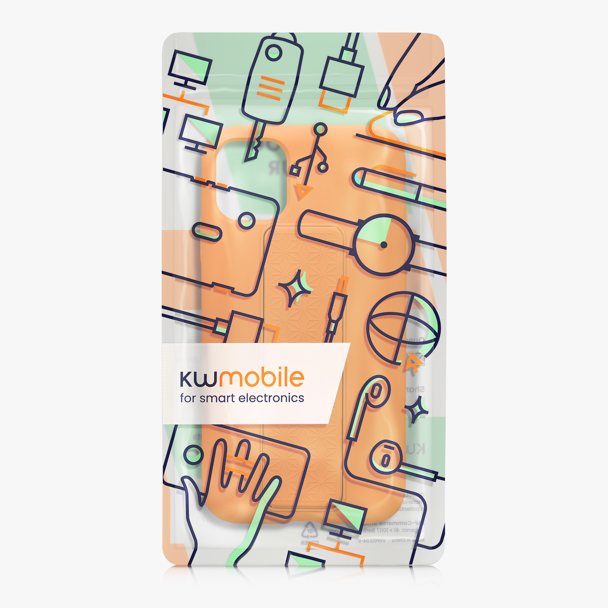 Kryt na mobil kwmobile iPhone 11 - poutko, ovocně oranžová
