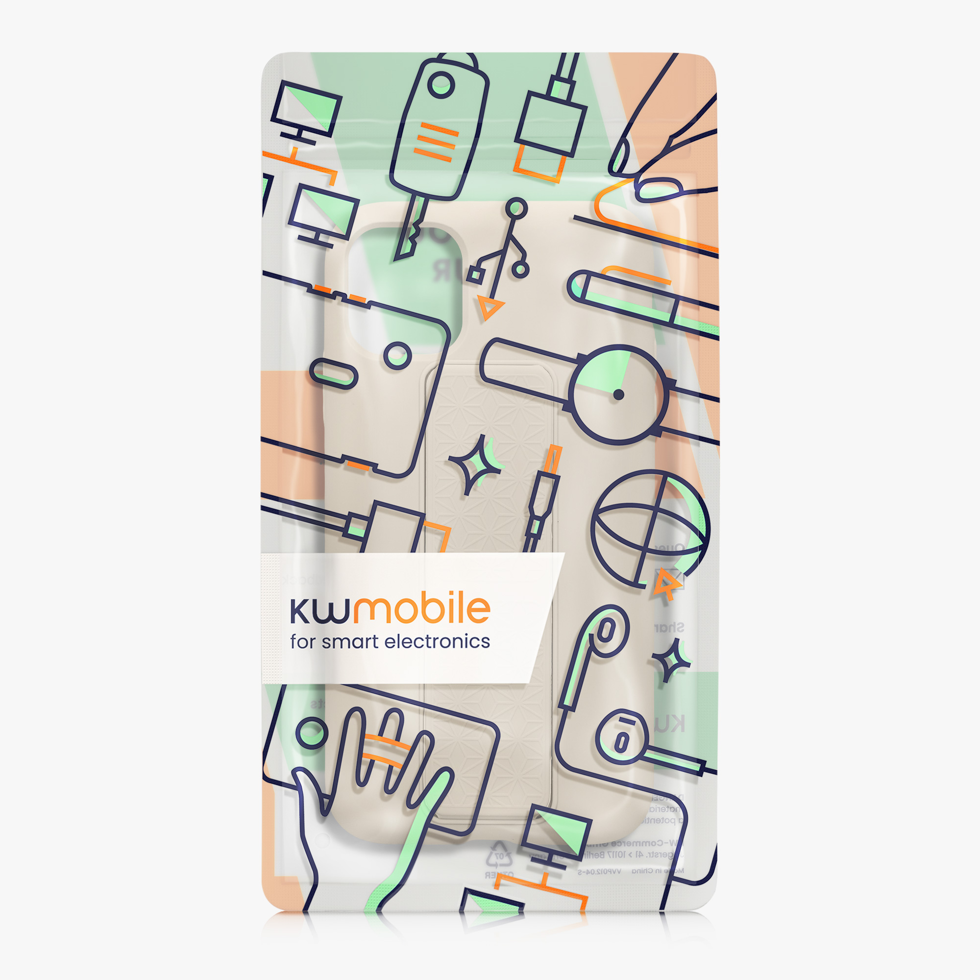Kryt na mobil kwmobile iPhone 11 - poutko, krémová