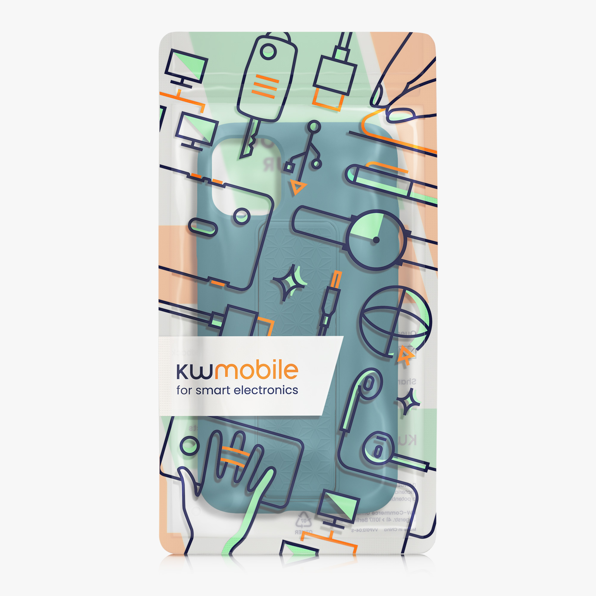 Kryt na mobil kwmobile iPhone 11 - poutko, matná petrolejová