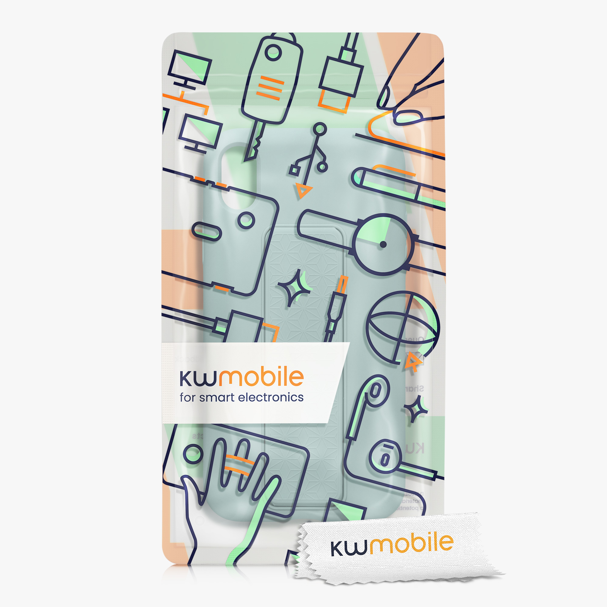 Silikonový kryt na mobil kwmobile pro Apple iPhone XR - mátová