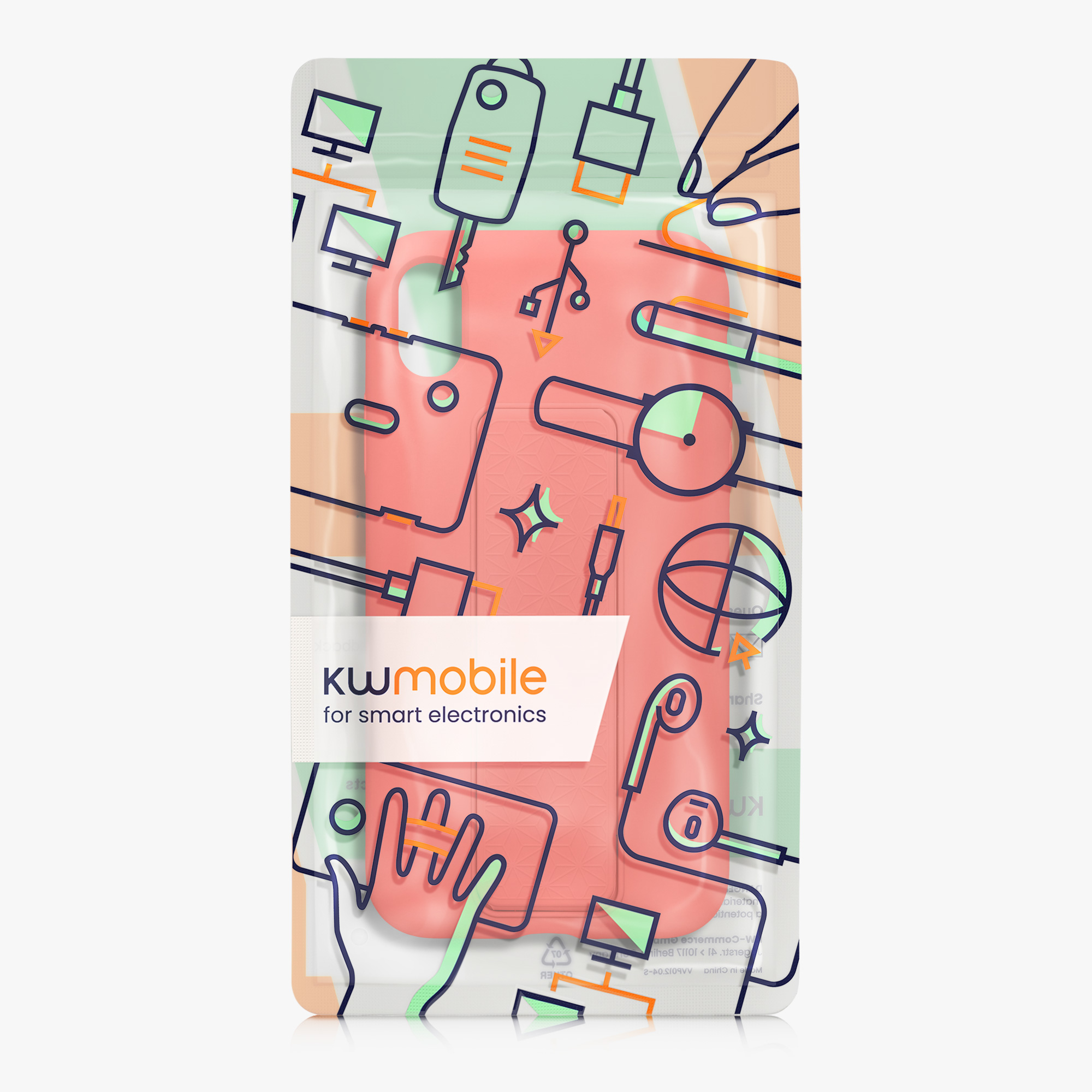 Silikonový kryt na mobil kwmobile pro Apple iPhone XR - korálová