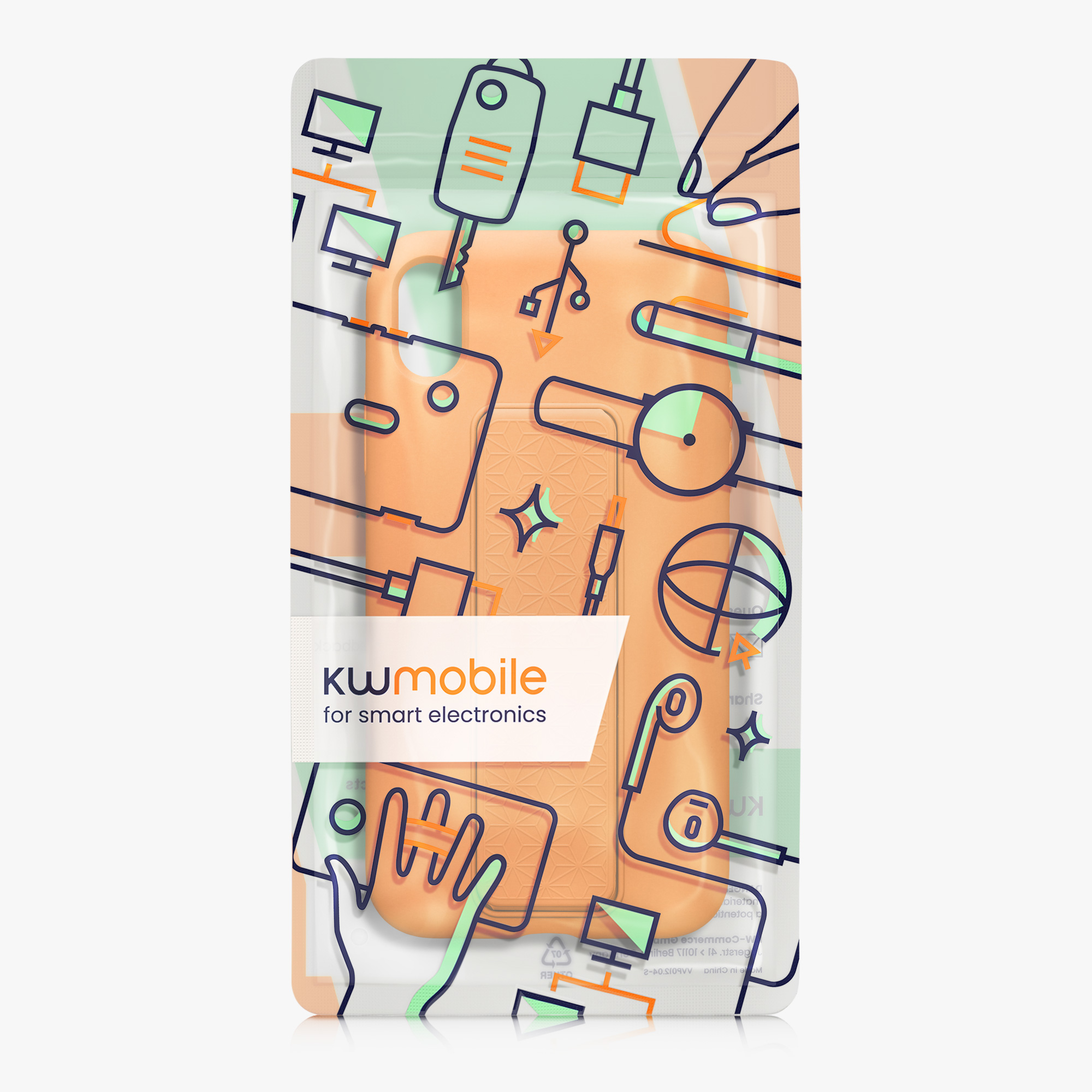 Silikonový kryt na mobil kwmobile pro Apple iPhone XR - oranžová Fruity Orange