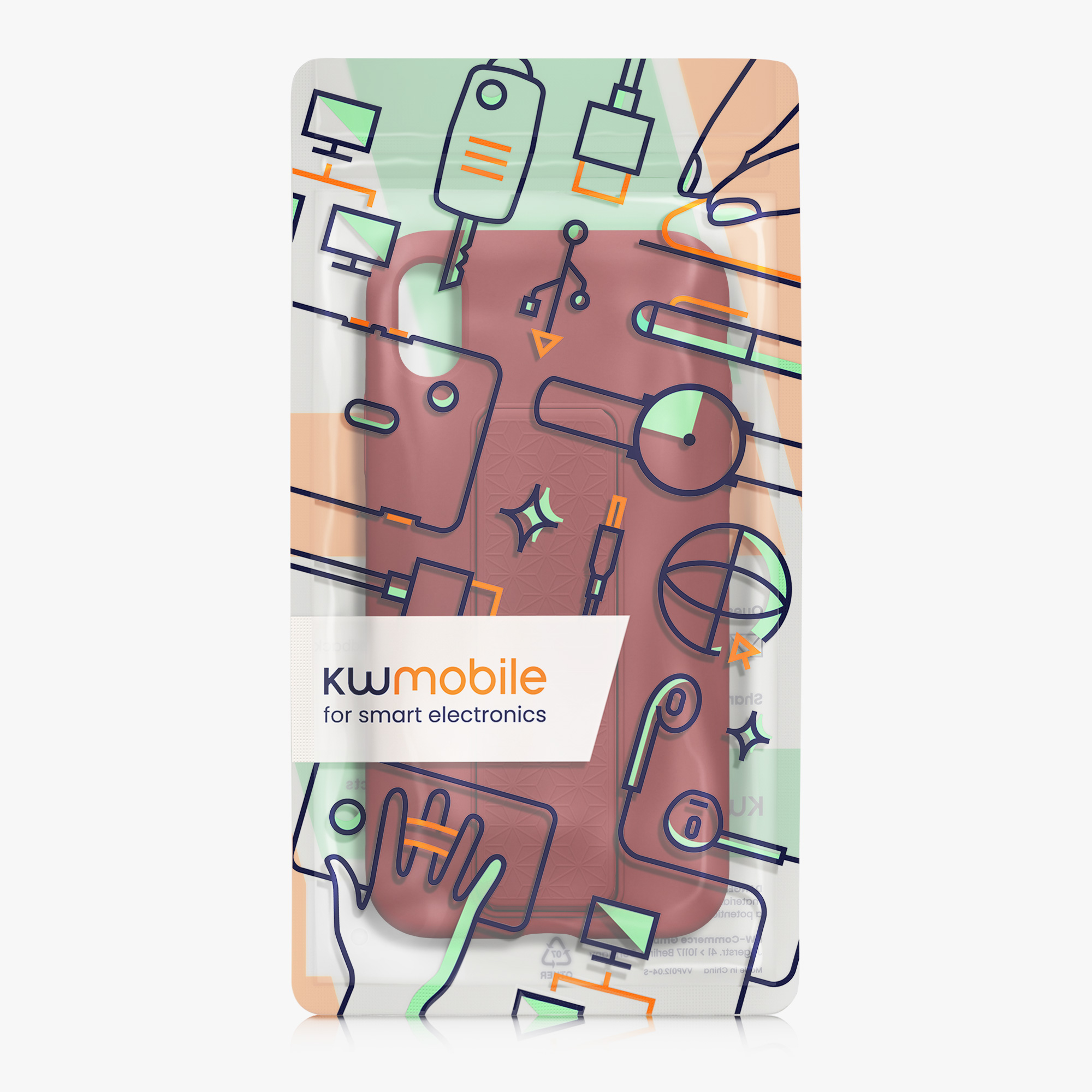Silikonový kryt na mobil kwmobile pro Apple iPhone XR - rebarborově červená
